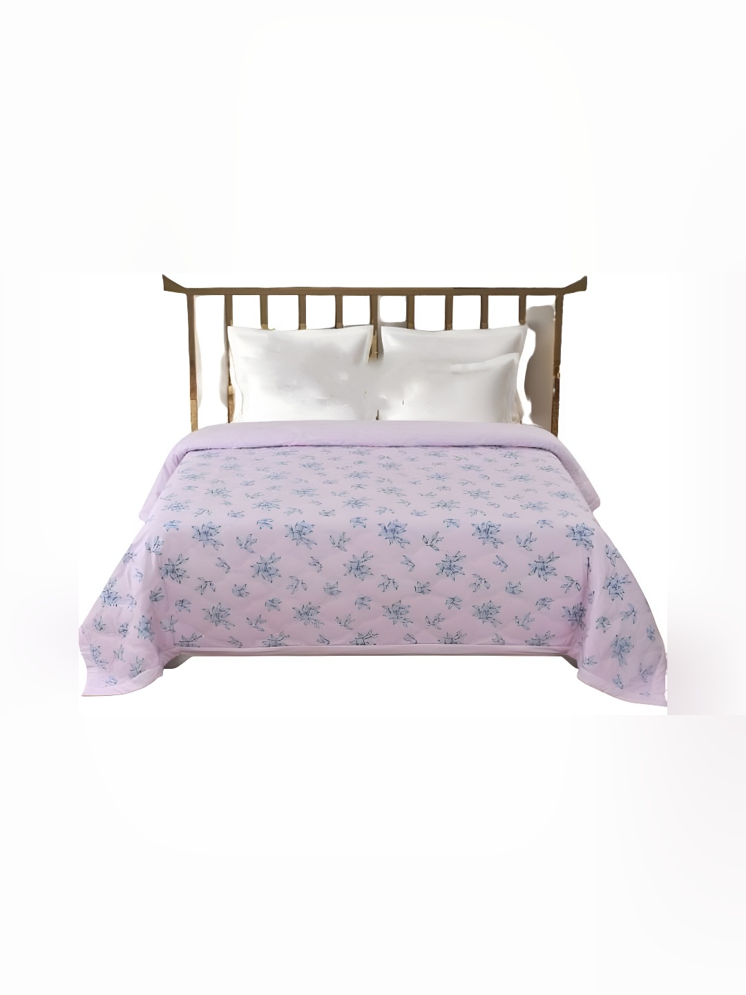 

Signature Pink & Grey 2 Pc Floral Microfiber AC Room 350 GSM Single Bed Comforter