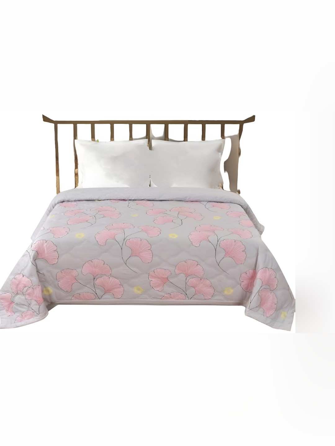 

Signature Grey & Pink 2 Pc Floral Microfiber AC Room 350 GSM Single Bed Comforter