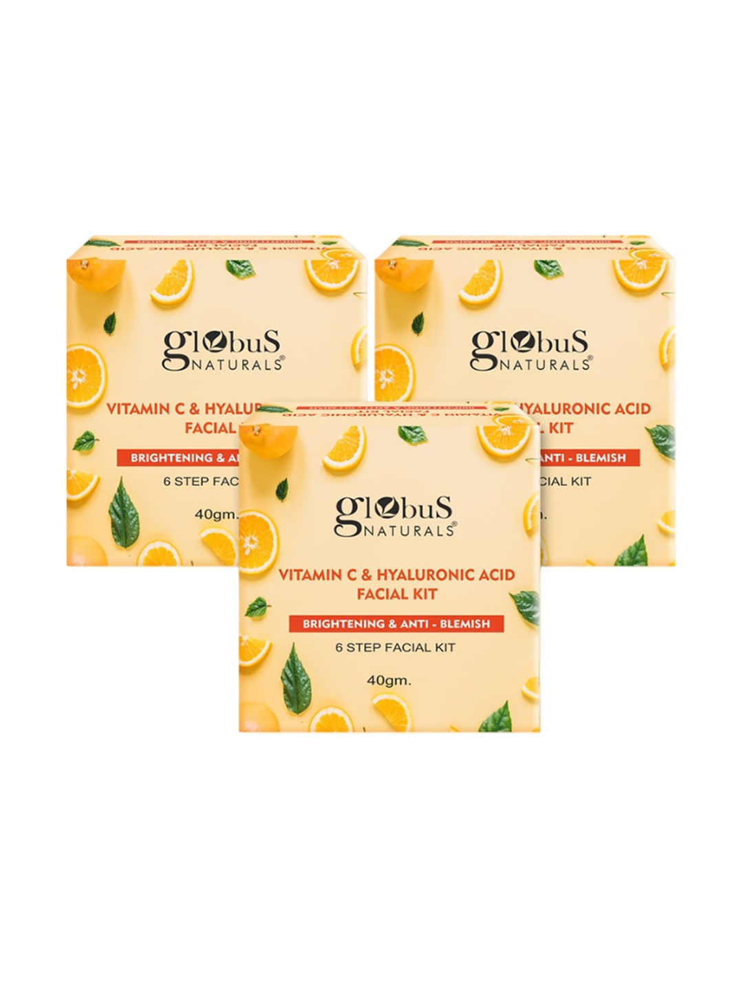 

Globus naturals Set Of 3 Vitamin C Facial Kit - 40 gm Each, White