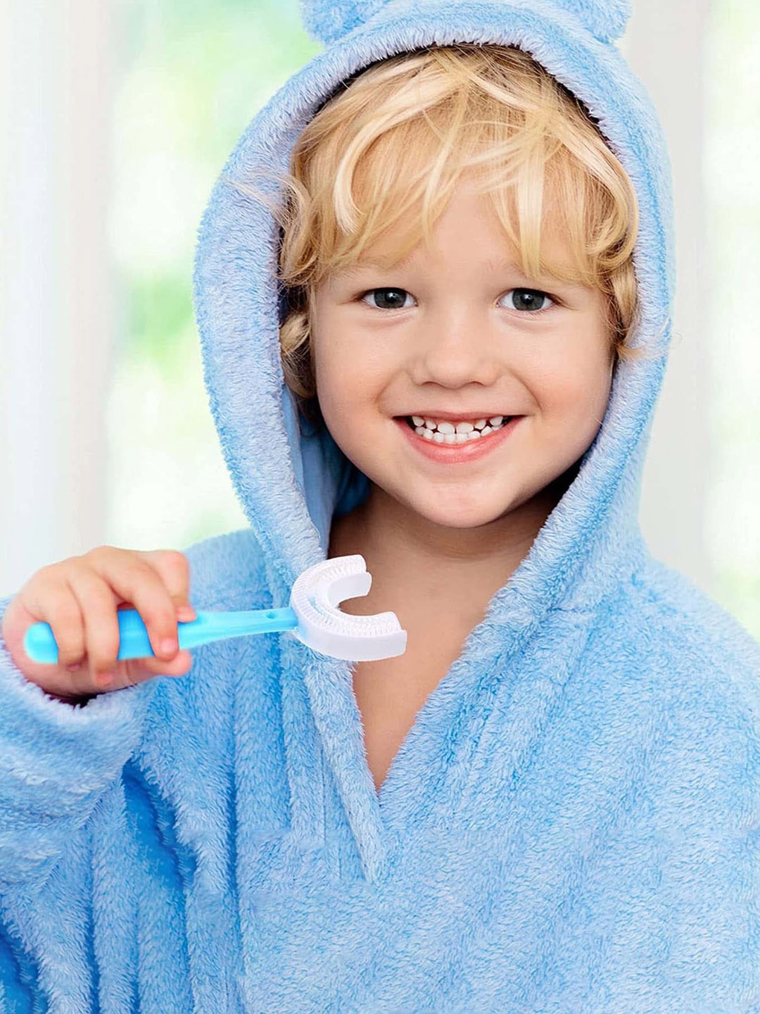 

ZURU BUNCH Kids Silicone U-Shaped Toothbrush, Blue