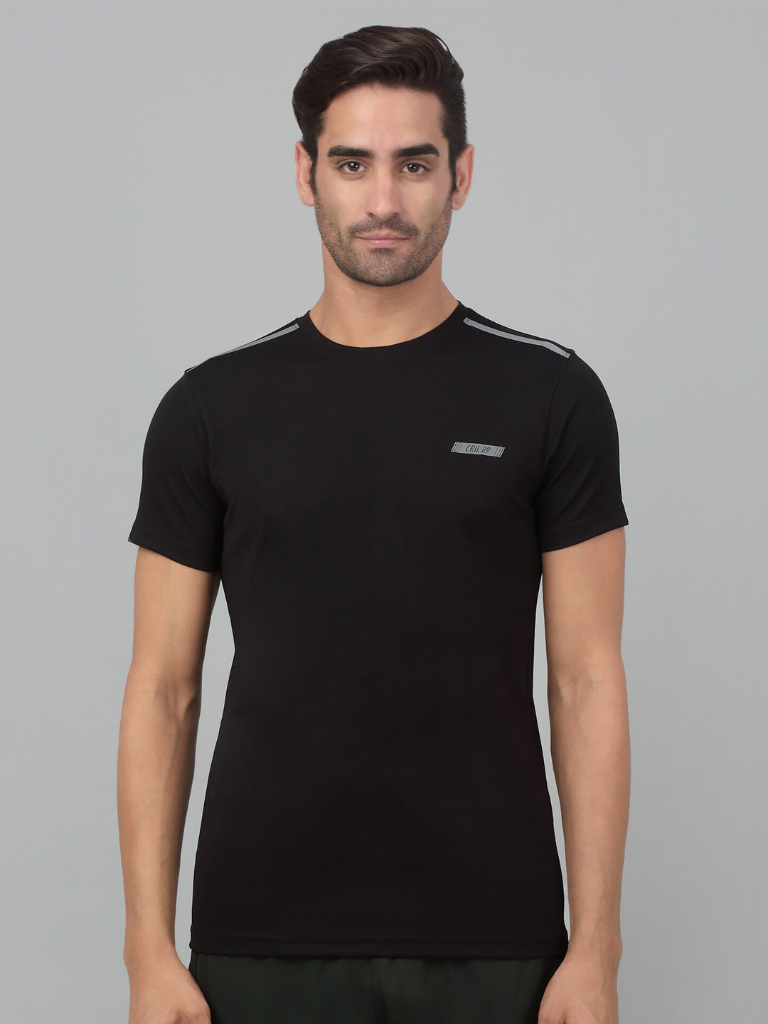 

Cantabil Round Neck Short Sleeves T-shirt, Black
