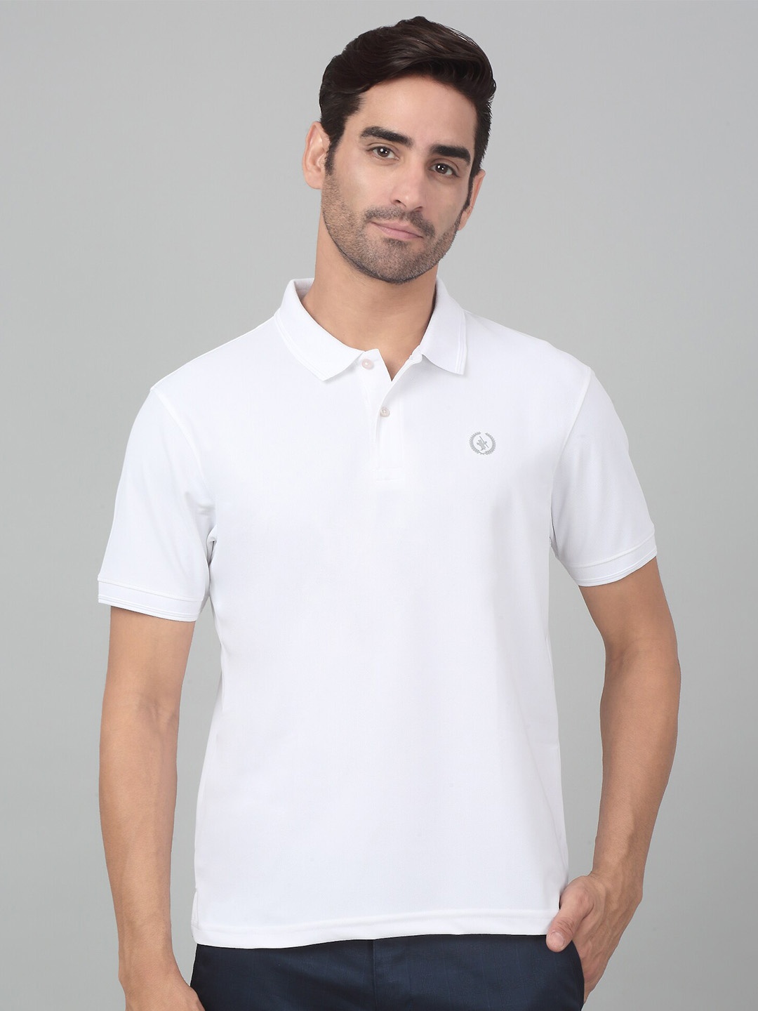 

Cantabil Polo Collar Short Sleeves Activewear T-shirt, White