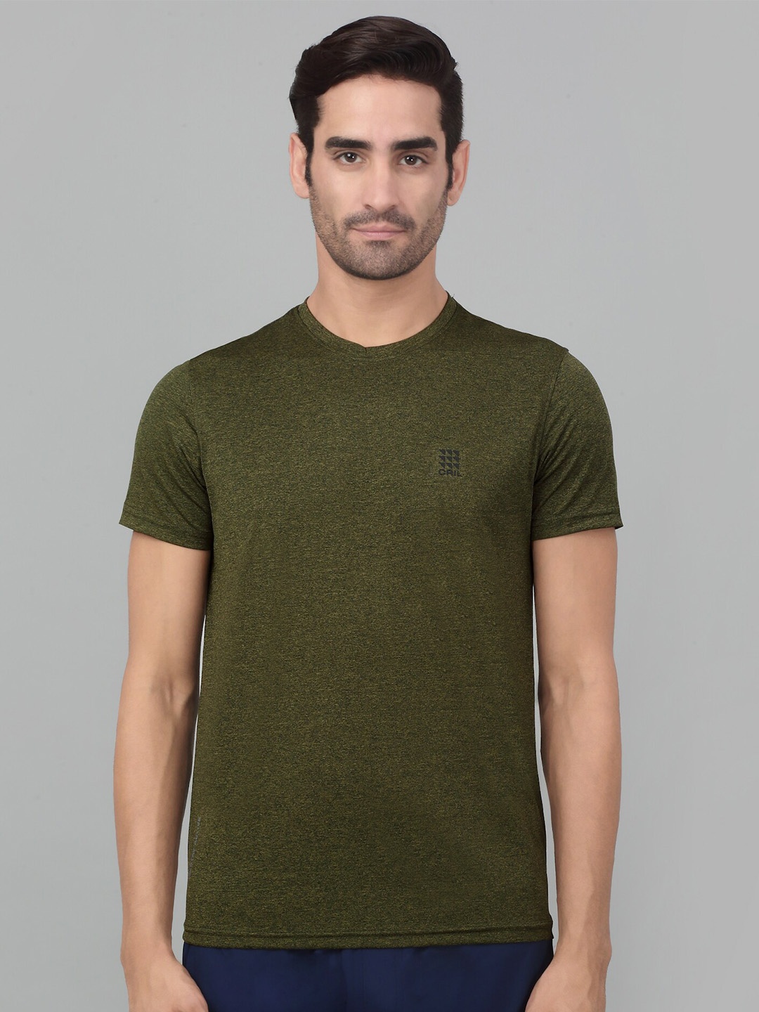 

Cantabil Round Neck Short Sleeves T-shirt, Olive
