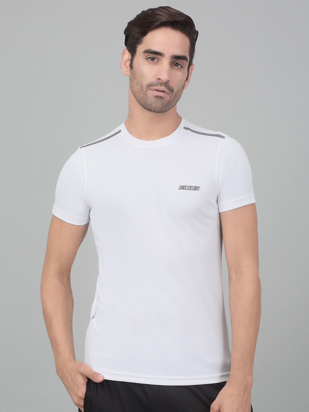 

Cantabil Round Neck Short Sleeves Activewear T-shirt, White