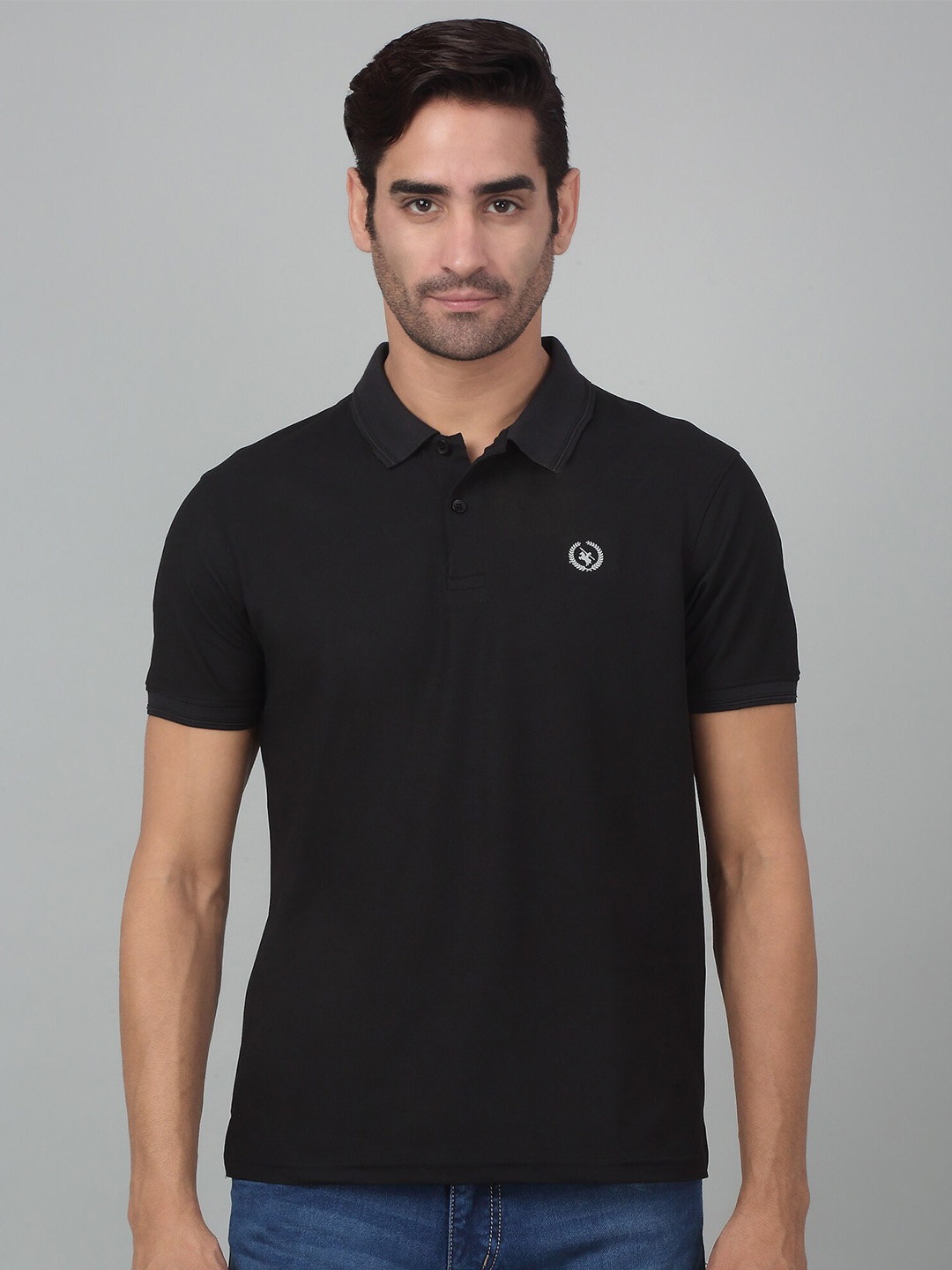 

Cantabil Polo Collar Activewear T-shirt, Black