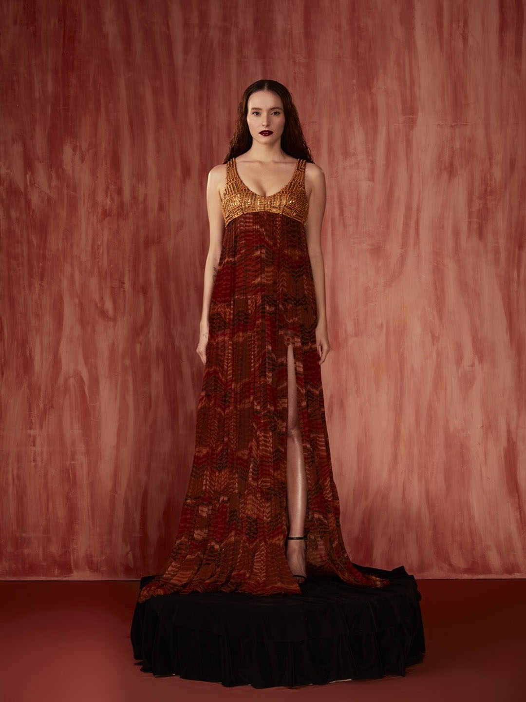 

Nikita Mhaisalkar Printed A-Line Dress, Orange