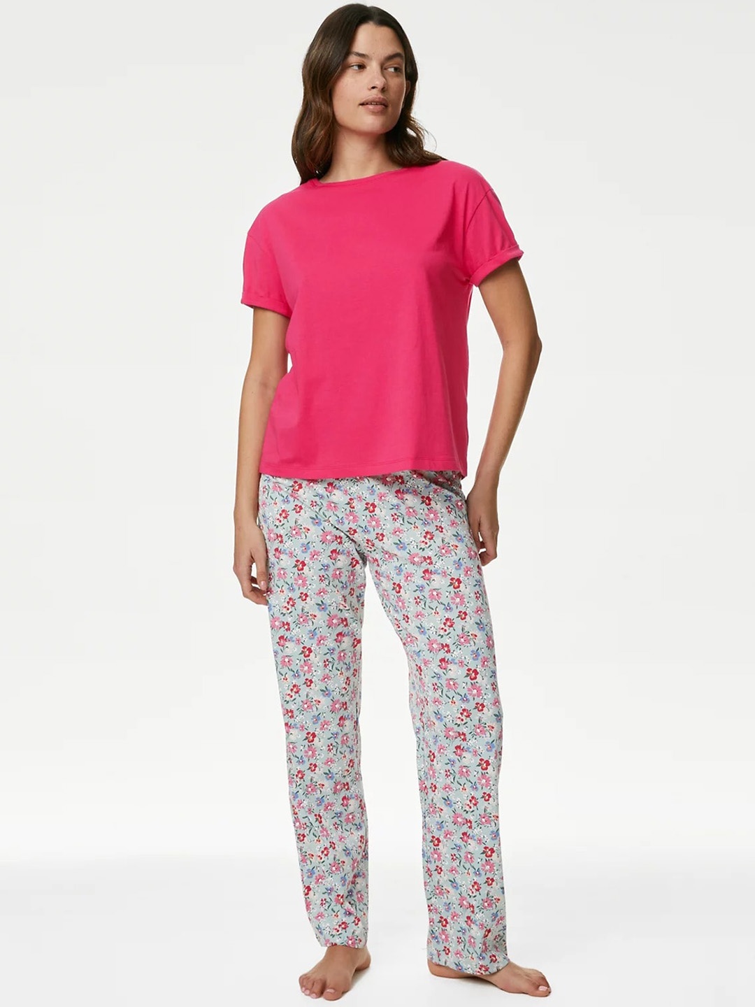 

Marks & Spencer Pure Cotton Night Suit, Pink
