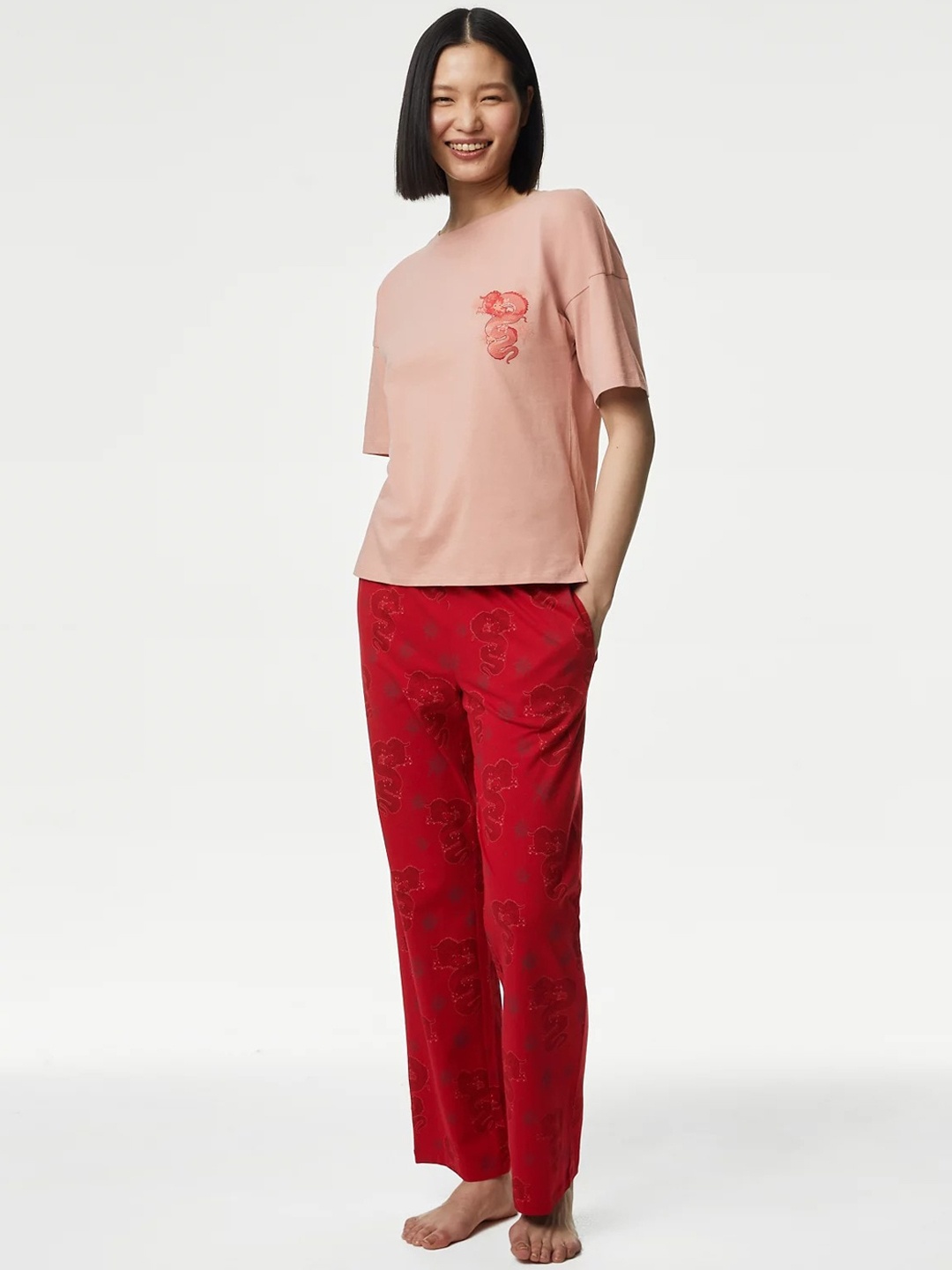 

Marks & Spencer Pure Cotton Night Suit, Pink