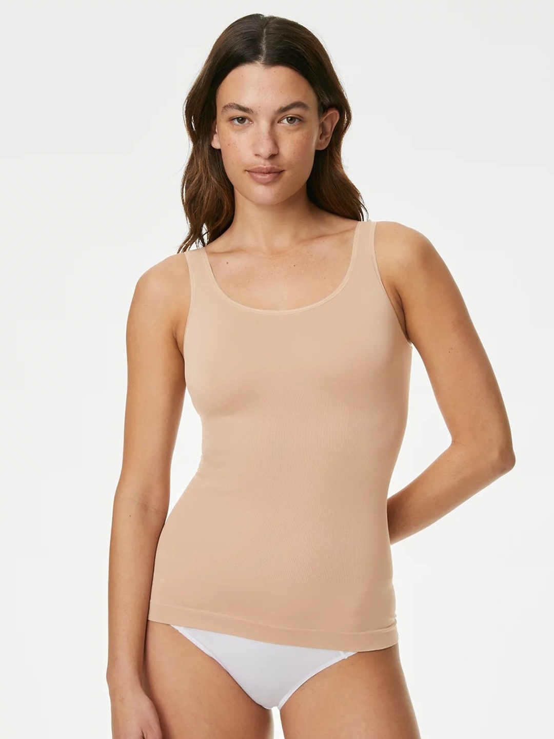 

Marks & Spencer Lightly Padded Seamless Camisole, Nude