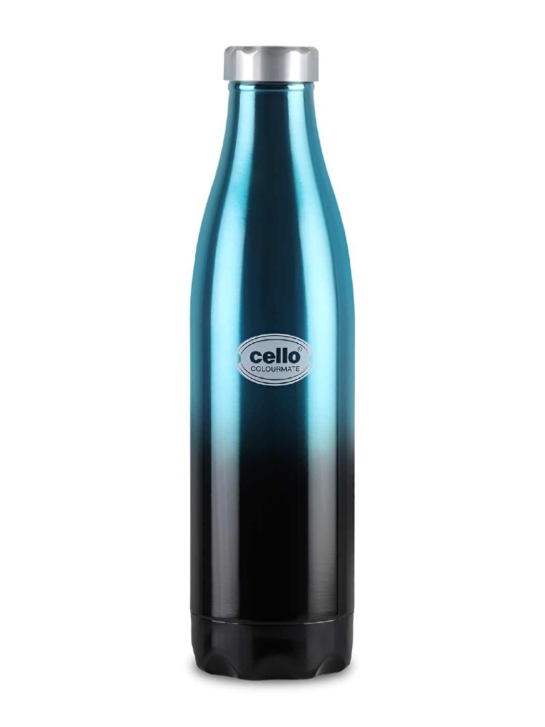 

Cello Colourmate Blue & Silver-Toned Stainless Steel Printed Water Bottle 800ml