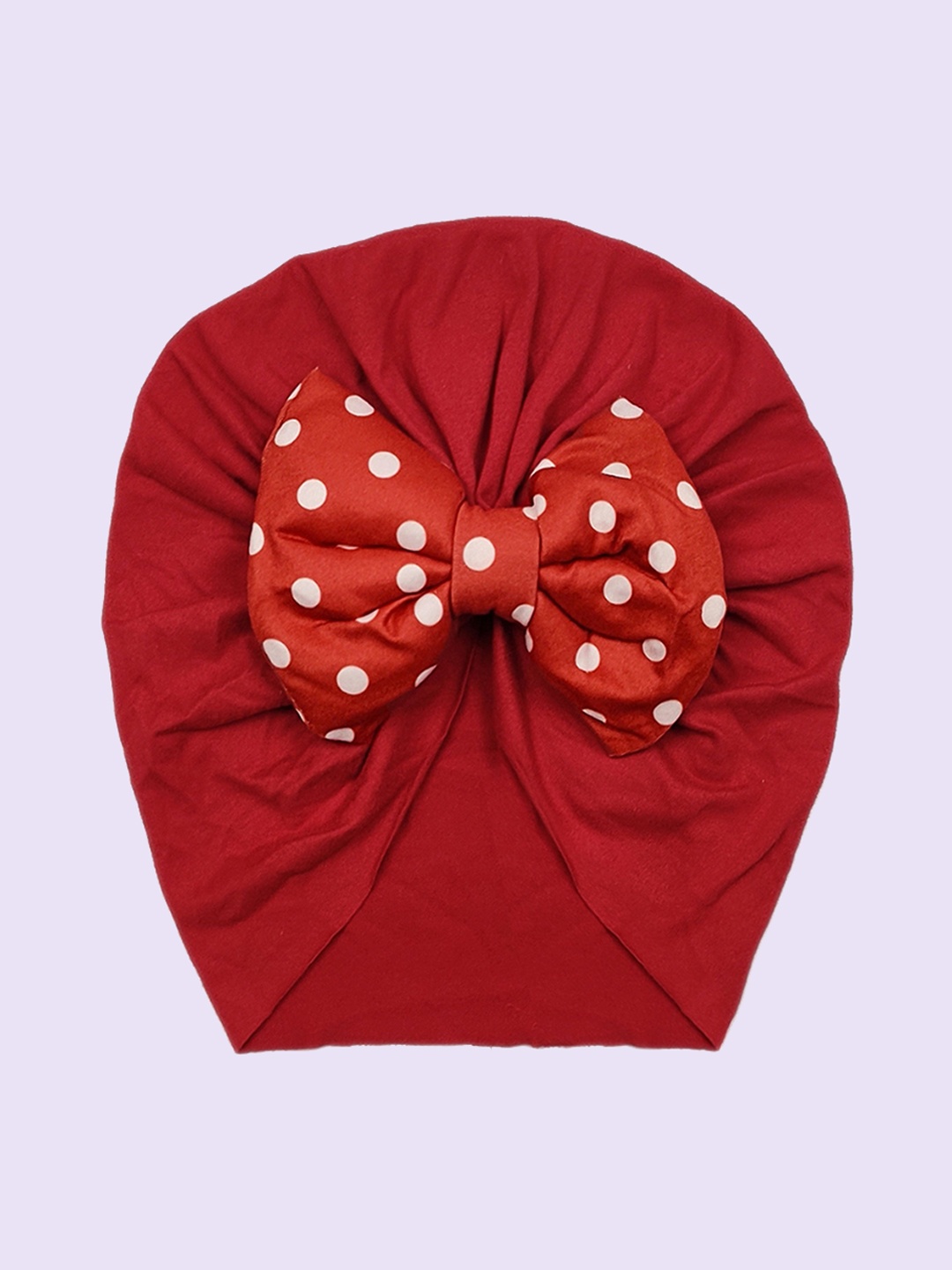 

ANNA CREATIONS Infant Girls Printed Turban Beanie Cap, Pink