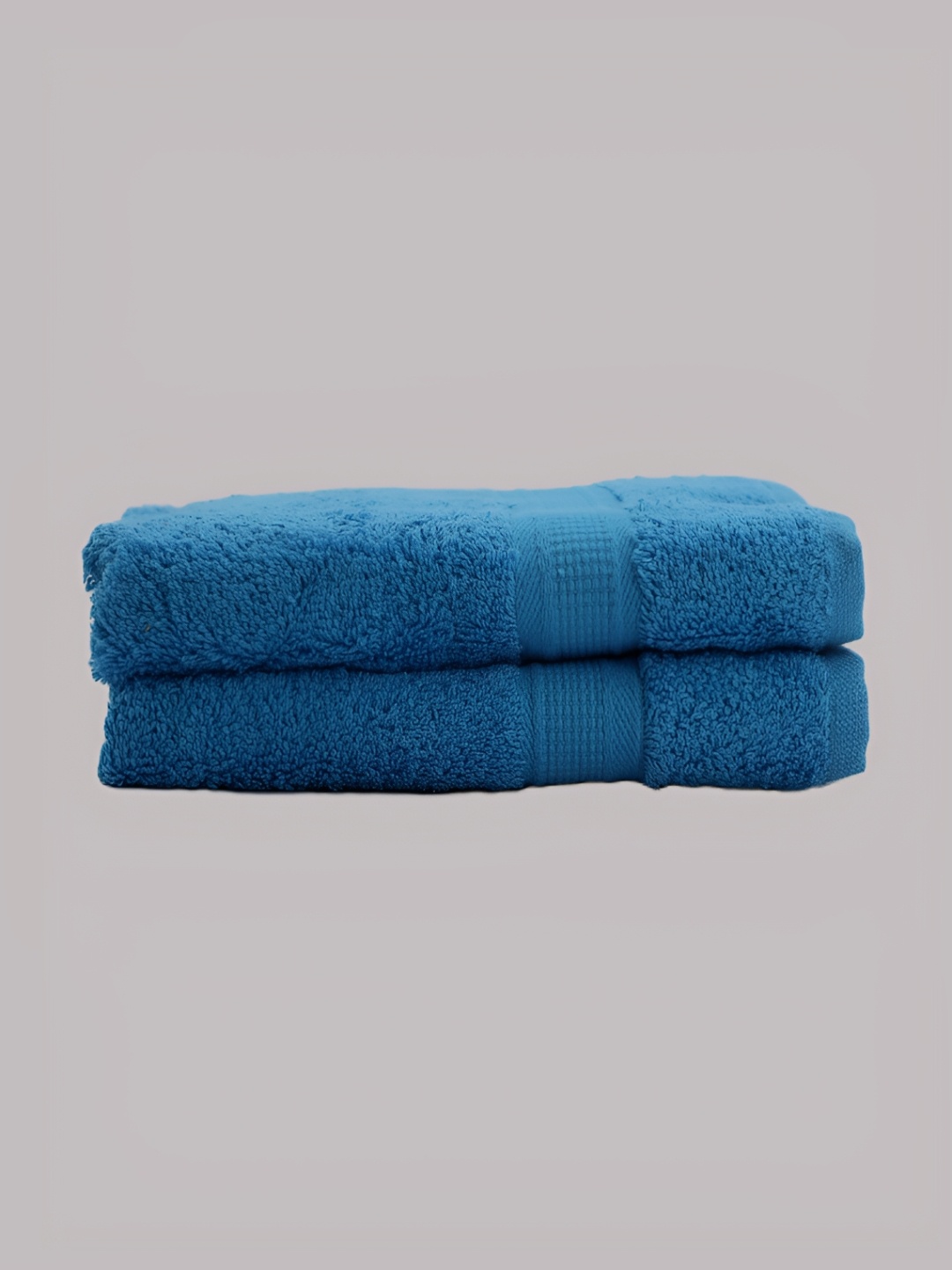 

BOMBAY DYEING Santino Blue 2 Pieces 550 GSM Pure Cotton Hand Towels