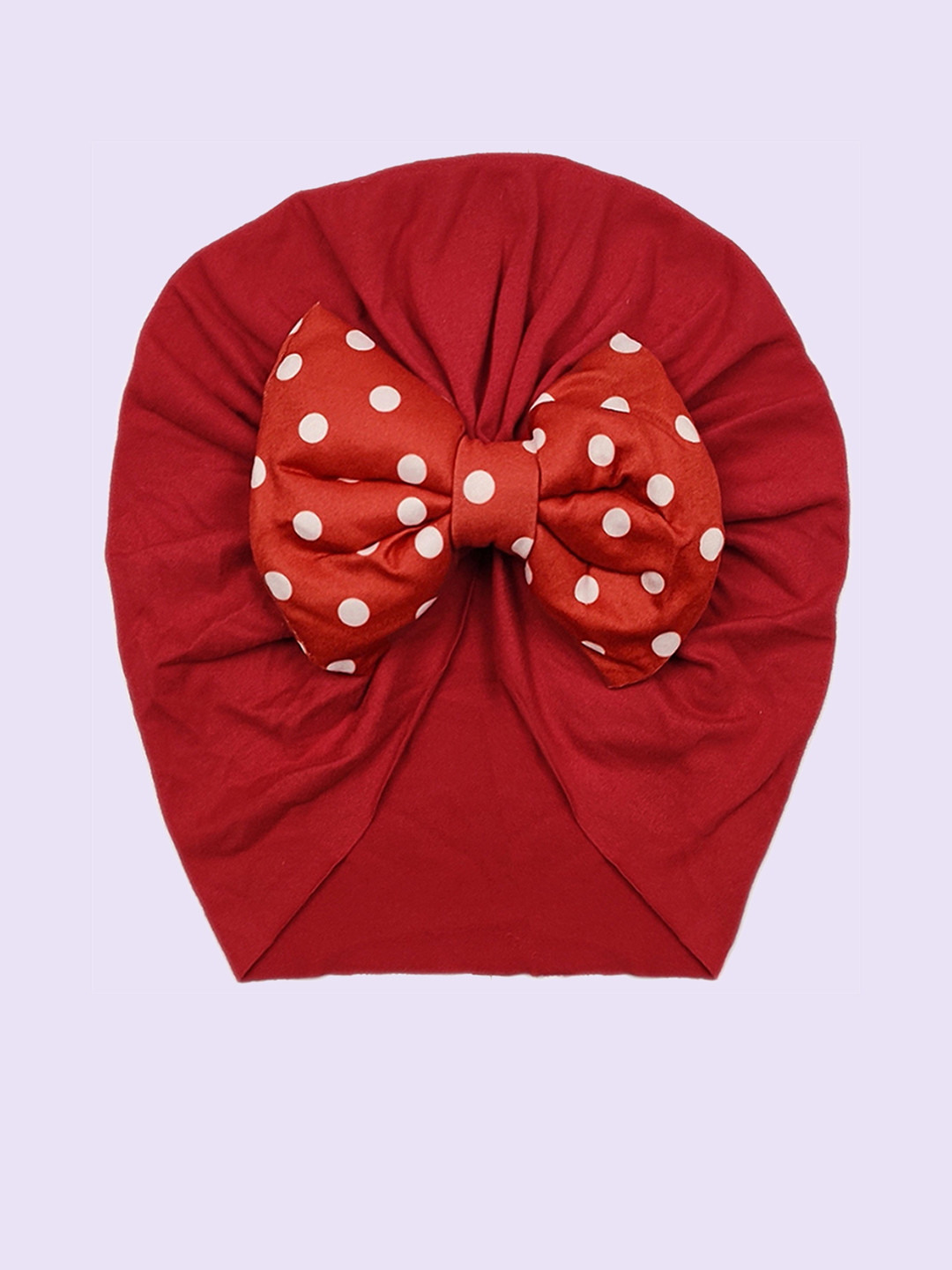 

ANNA CREATIONS Infant Girls Printed Turban Beanie Cap, Pink