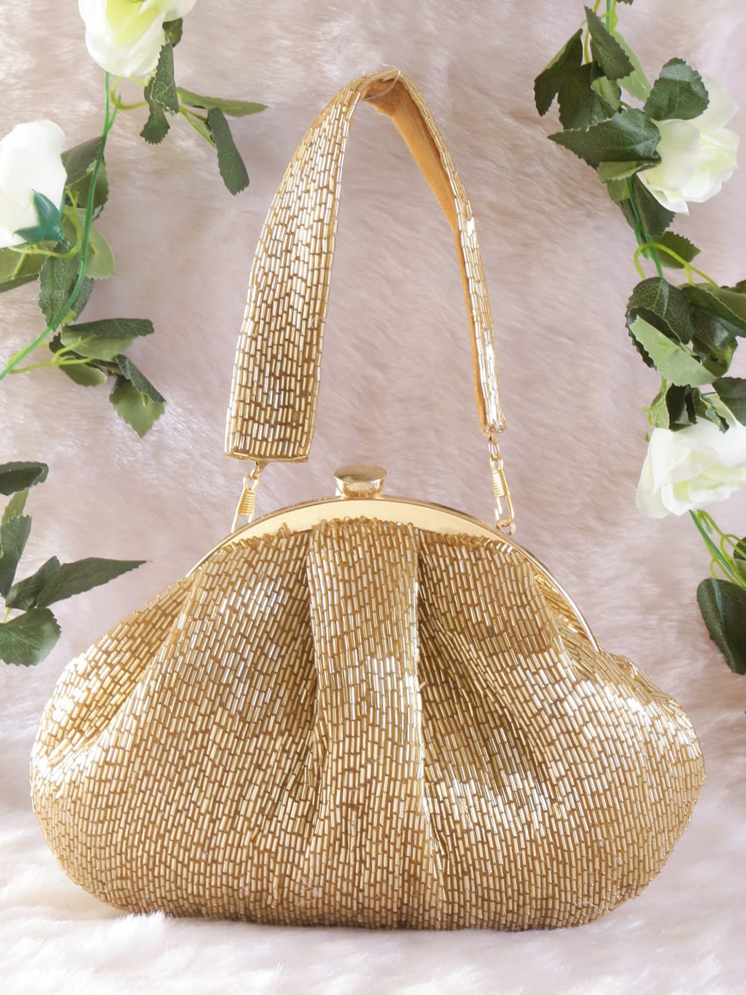 

Swisni Embellished Purse Clutch, Gold