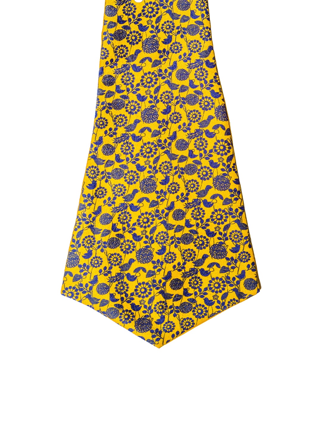 

CHOKORE Men Printed Silk Cravat, Yellow