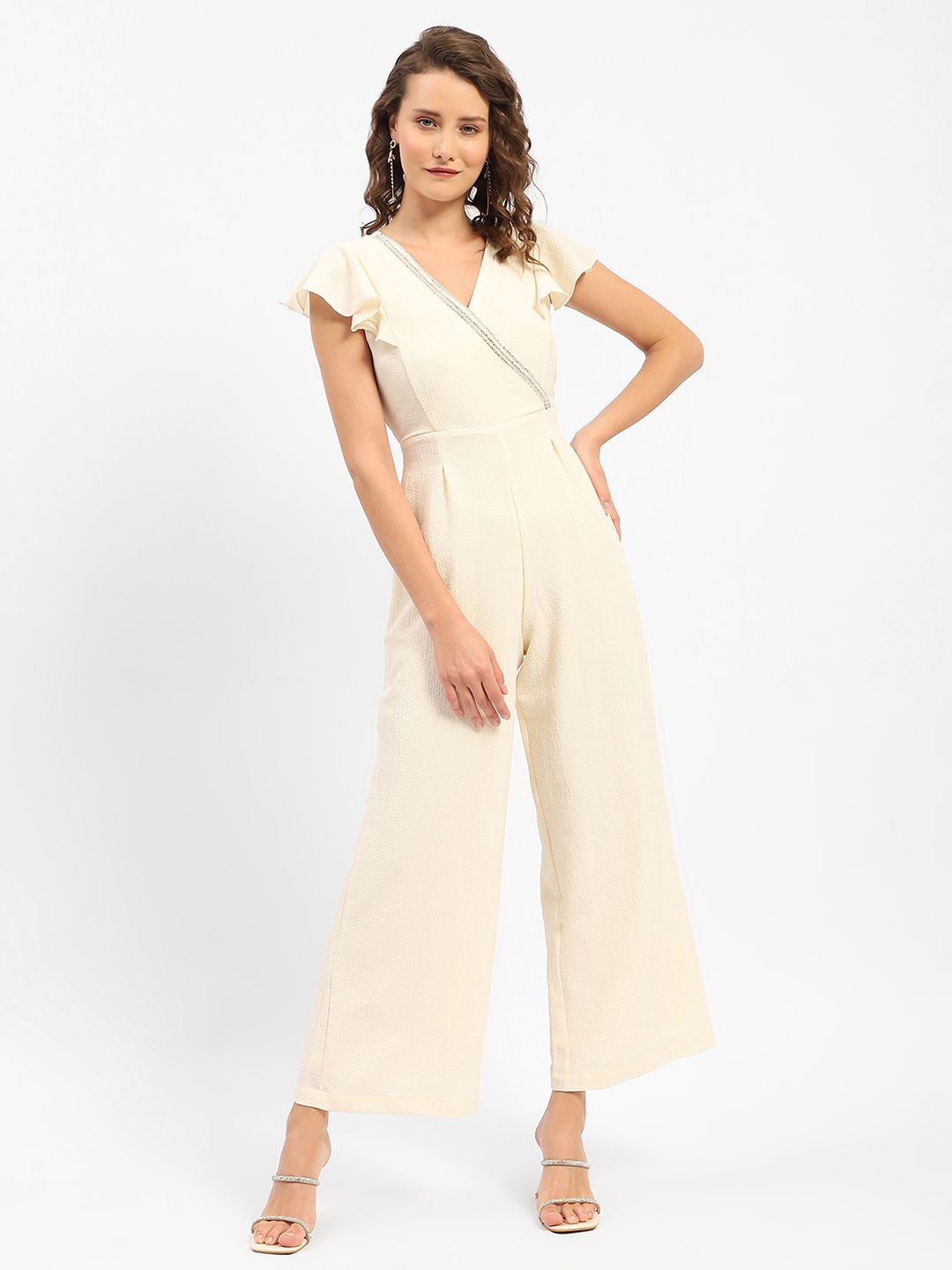 

Madame Embellished Basic Jumpsuit, Off white