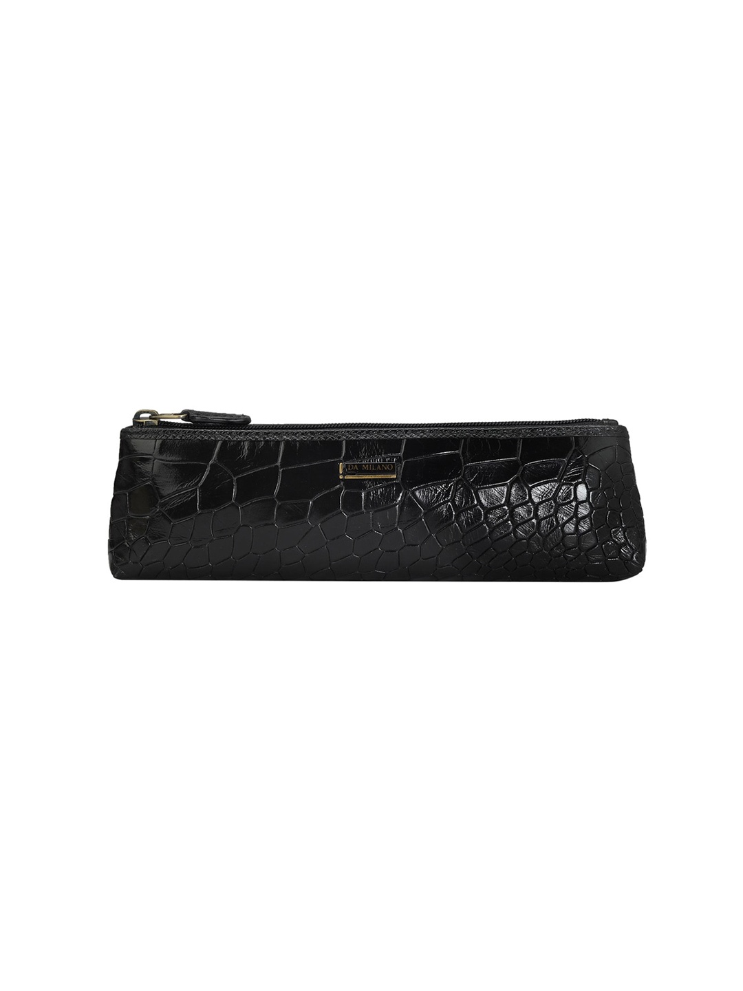

Da Milano Textured Pouch Leather Travel Accessory, Black