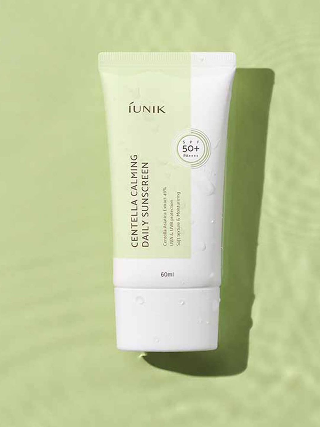 

iUNIK Centella Calming SPF50+ PA++++ Daily Sunscreen with Centella Asiatica - 60 ml, Green