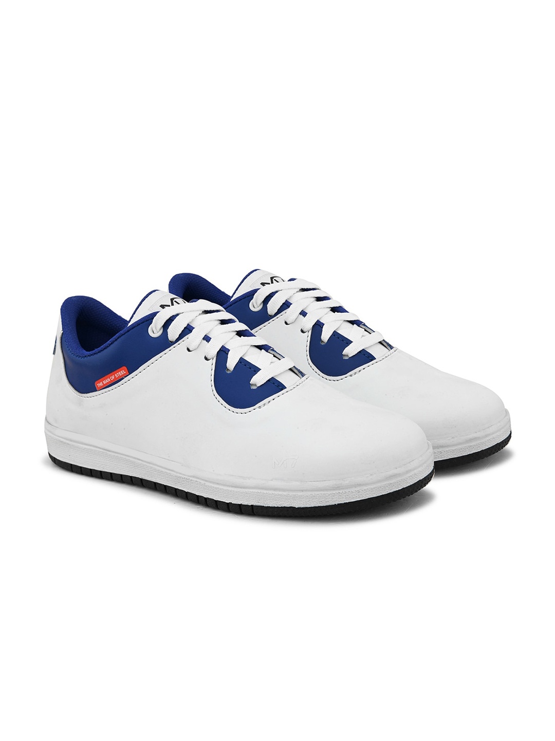 

M7 by Metronaut Men Colourblocked Lightweight Leather Sneakers, White