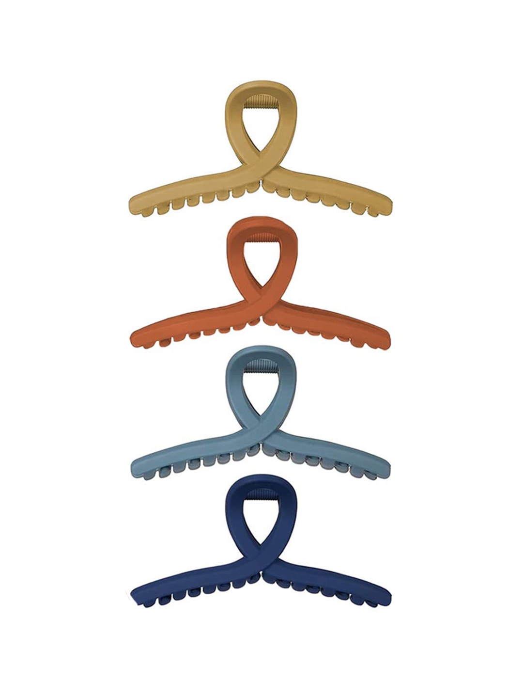 

Xivir Women Set of 4 Claw Clips, Navy blue