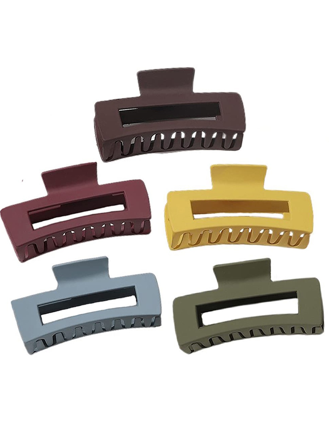 

Xivir Women Set of 5 Claw Clip, Brown