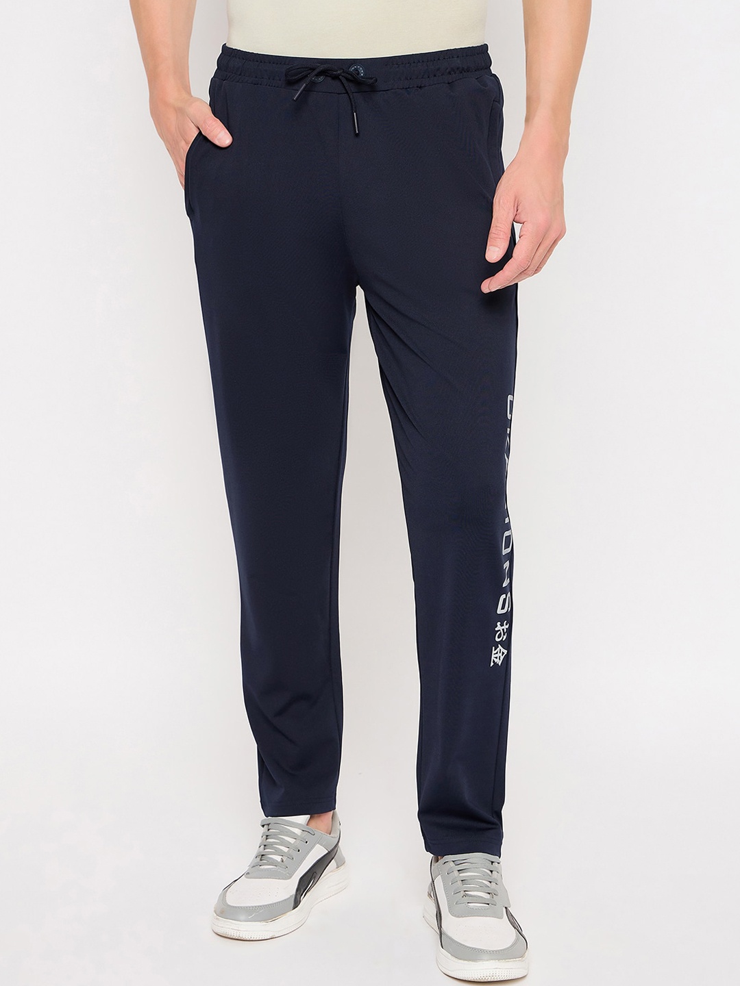 

Okane Men Typography Printed Track Pants, Navy blue