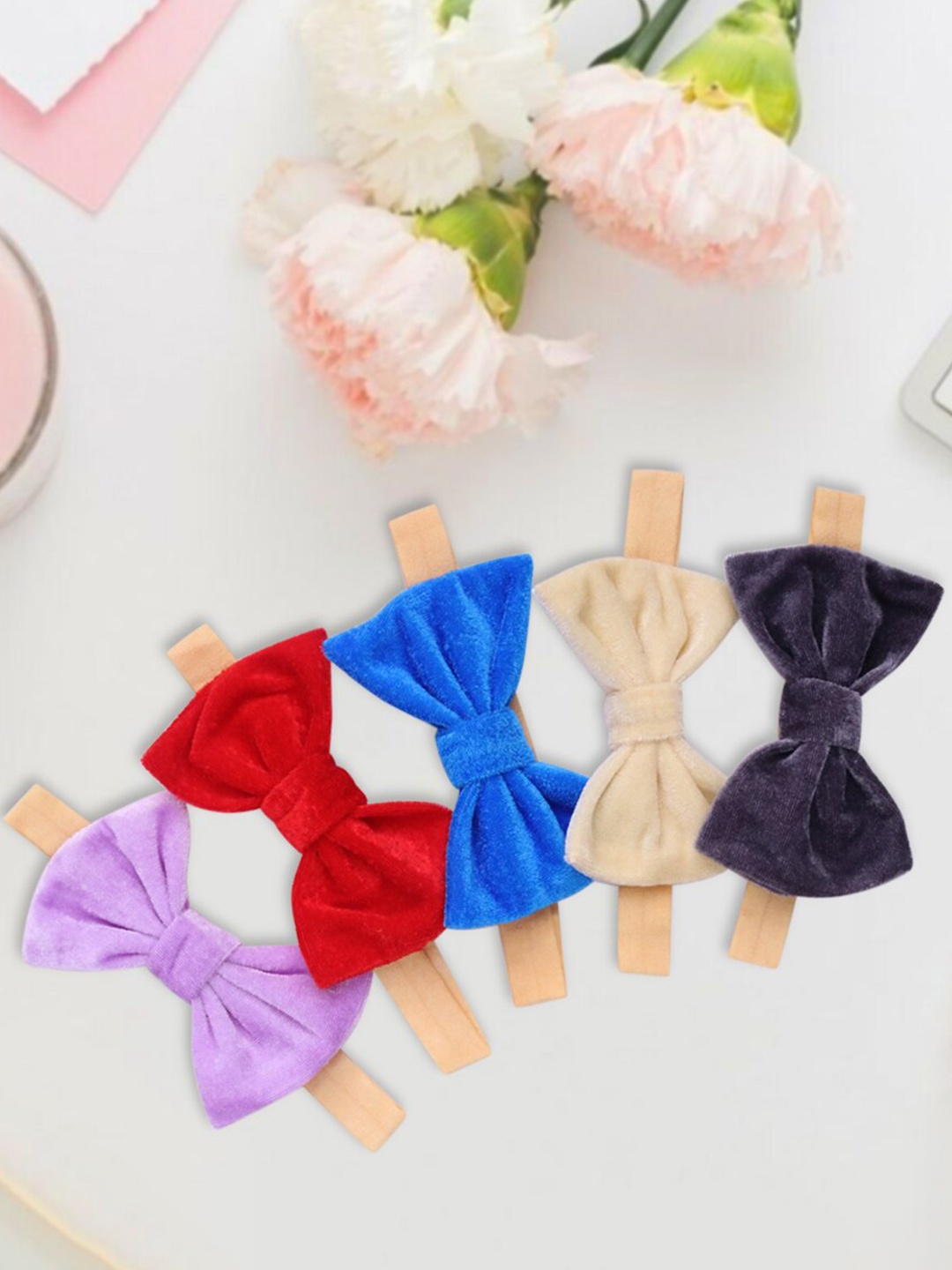 

Xivir Girls Set of 5 Hairband, Purple