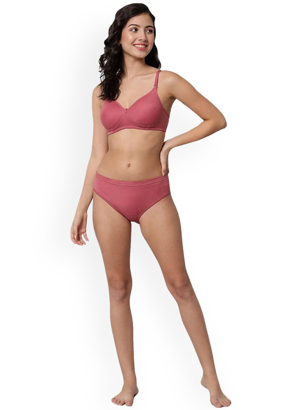 

Designer Bugs Lightly Padded Lingerie Set, Pink