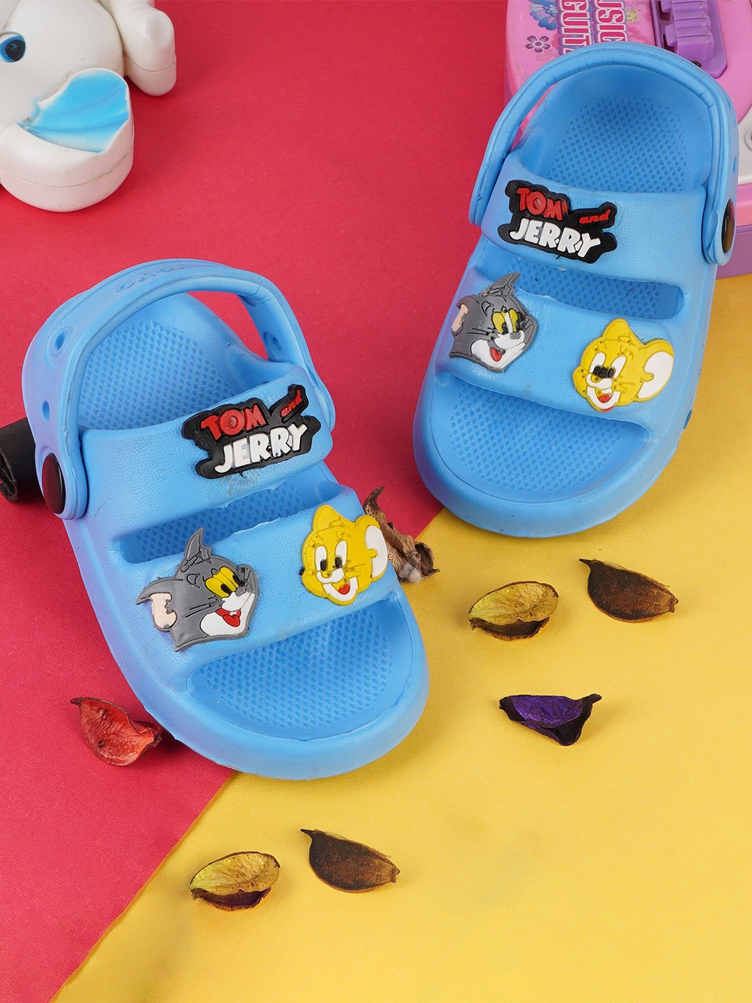

BAESD Kids Tom & Jerry Self Design Rubber Clogs, Blue