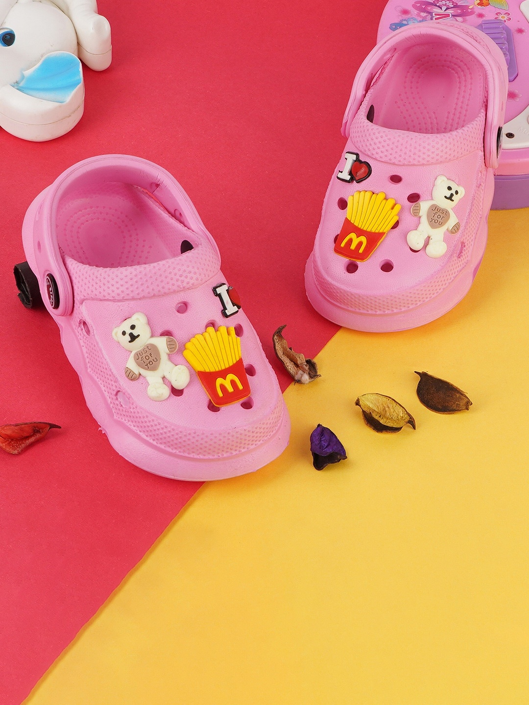 

BAESD Kids Self Design Rubber Clogs, Pink