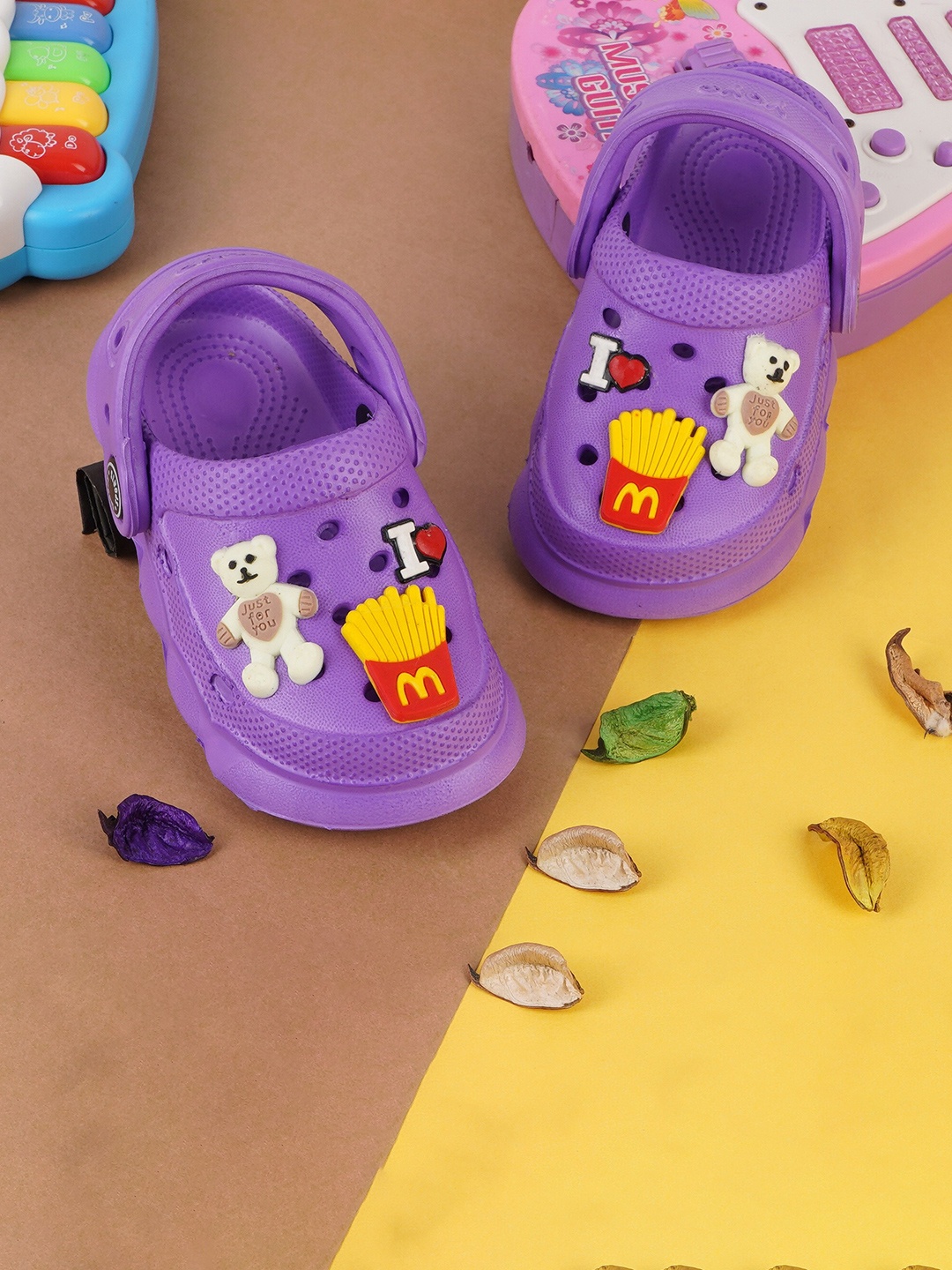 

BAESD Kids Self Design Rubber Clogs, Purple