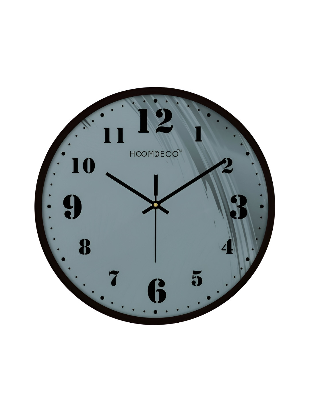 

HOOMDECO Grey Printed Round Shaped Contemporary Analogue Wall Clock