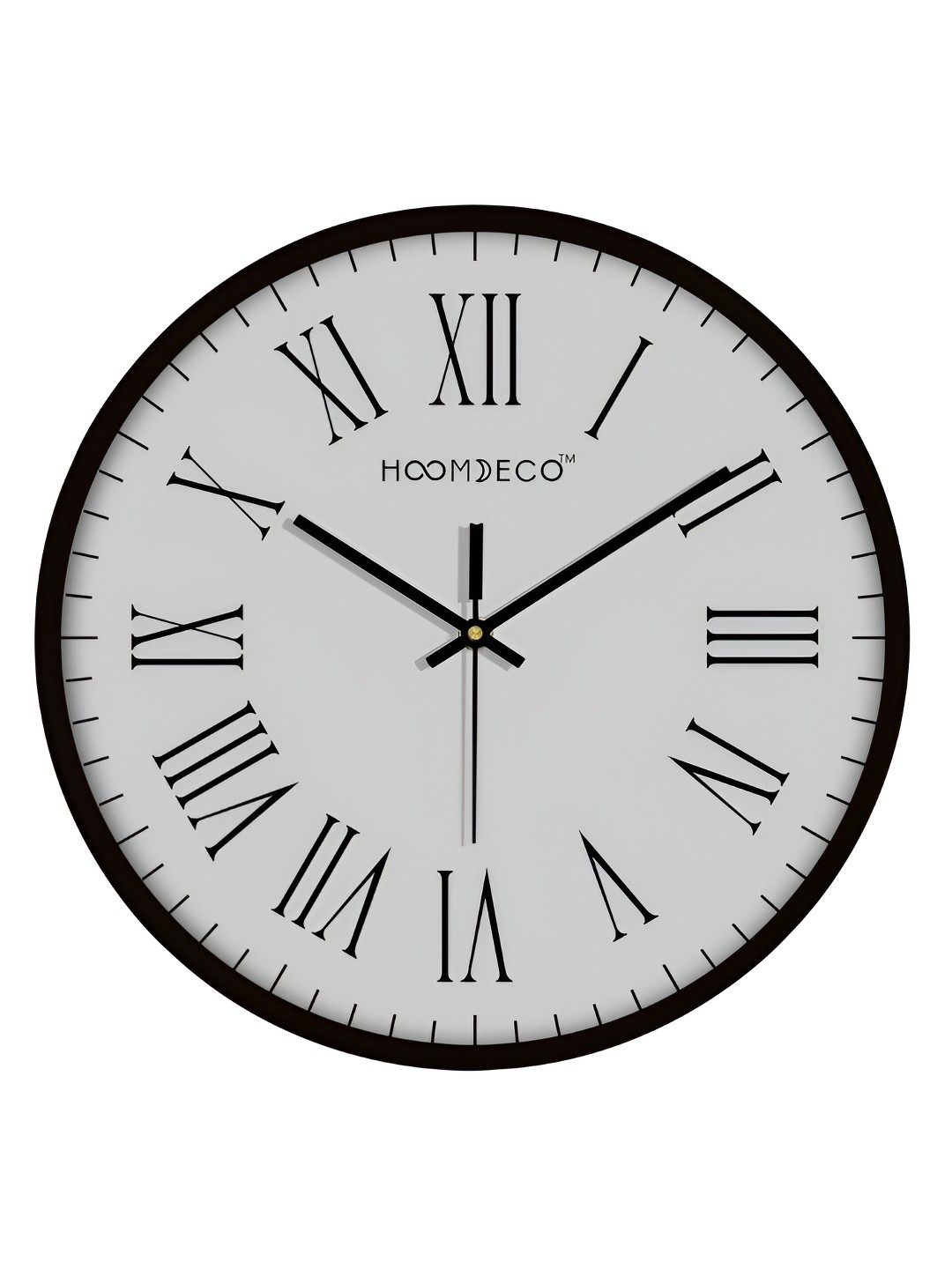 

HOOMDECO Grey & Black Printed Round Shaped Contemporary Analogue Wall Clock