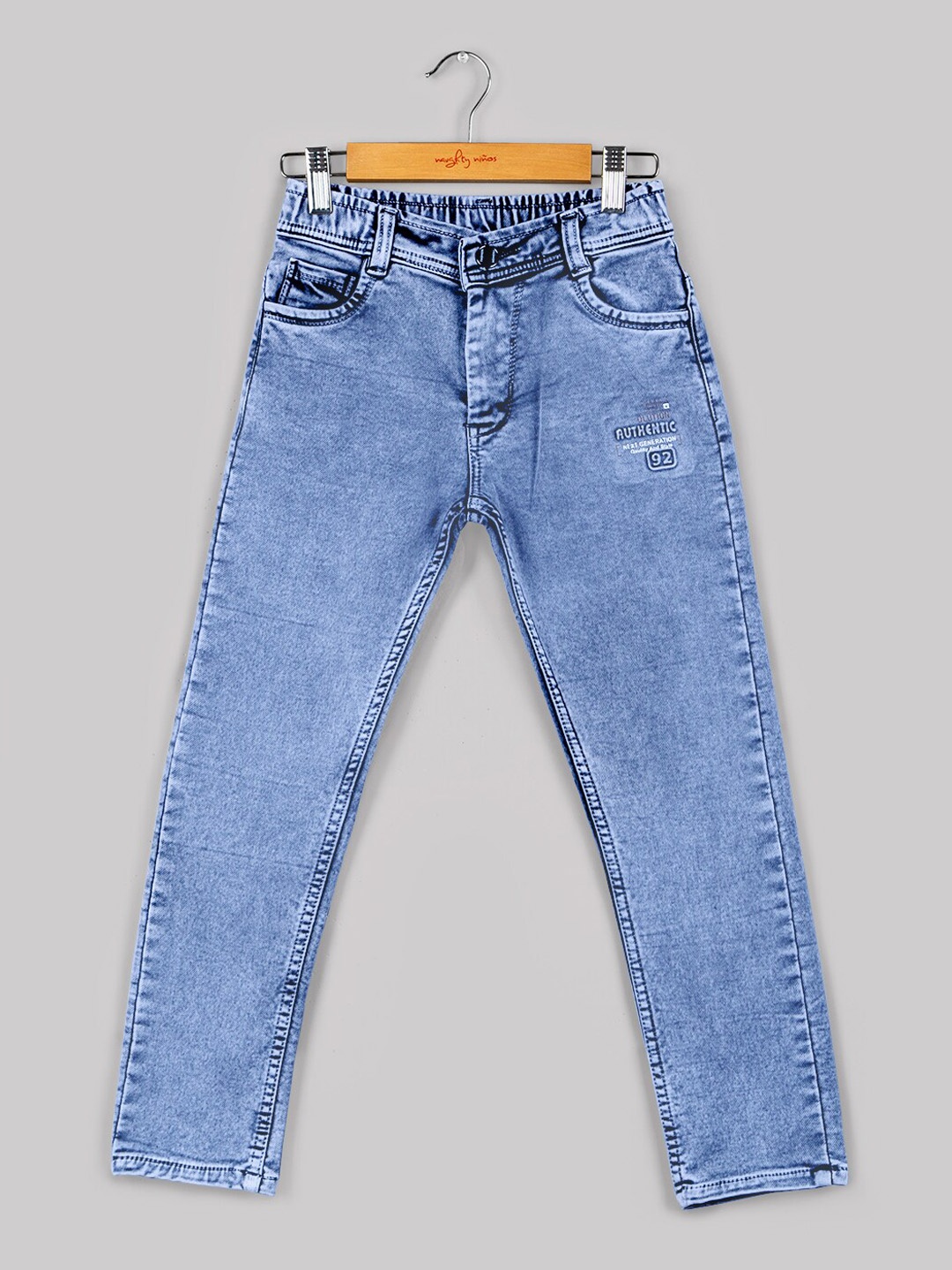 

BAESD Girls Original Slim Fit Mid-Rise Clean Look Heavy Fade Stretchable Jeans, Blue