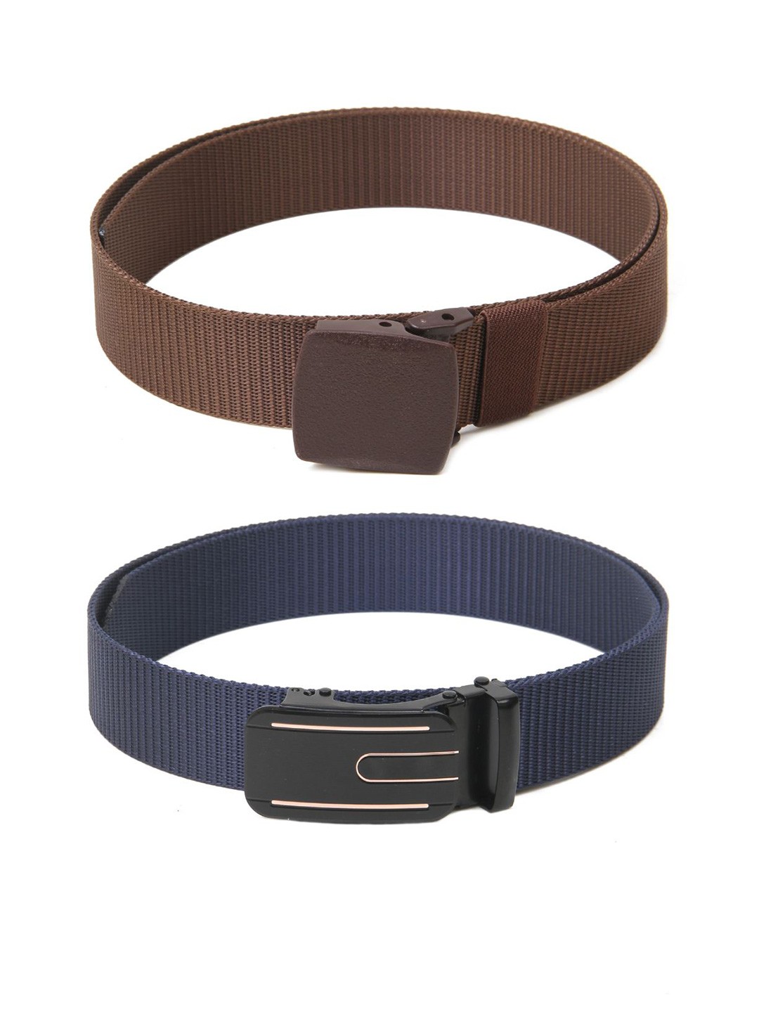 

Calvadoss Men Set Of 2 Textured Canvas Belt, Brown