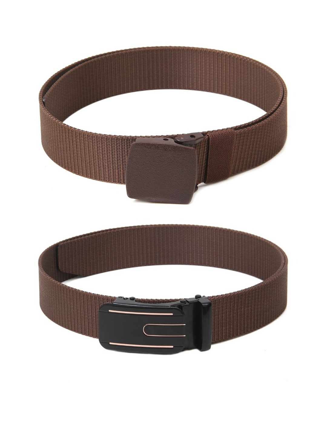 

Calvadoss Men Set Of 2 Textured Belt, Brown