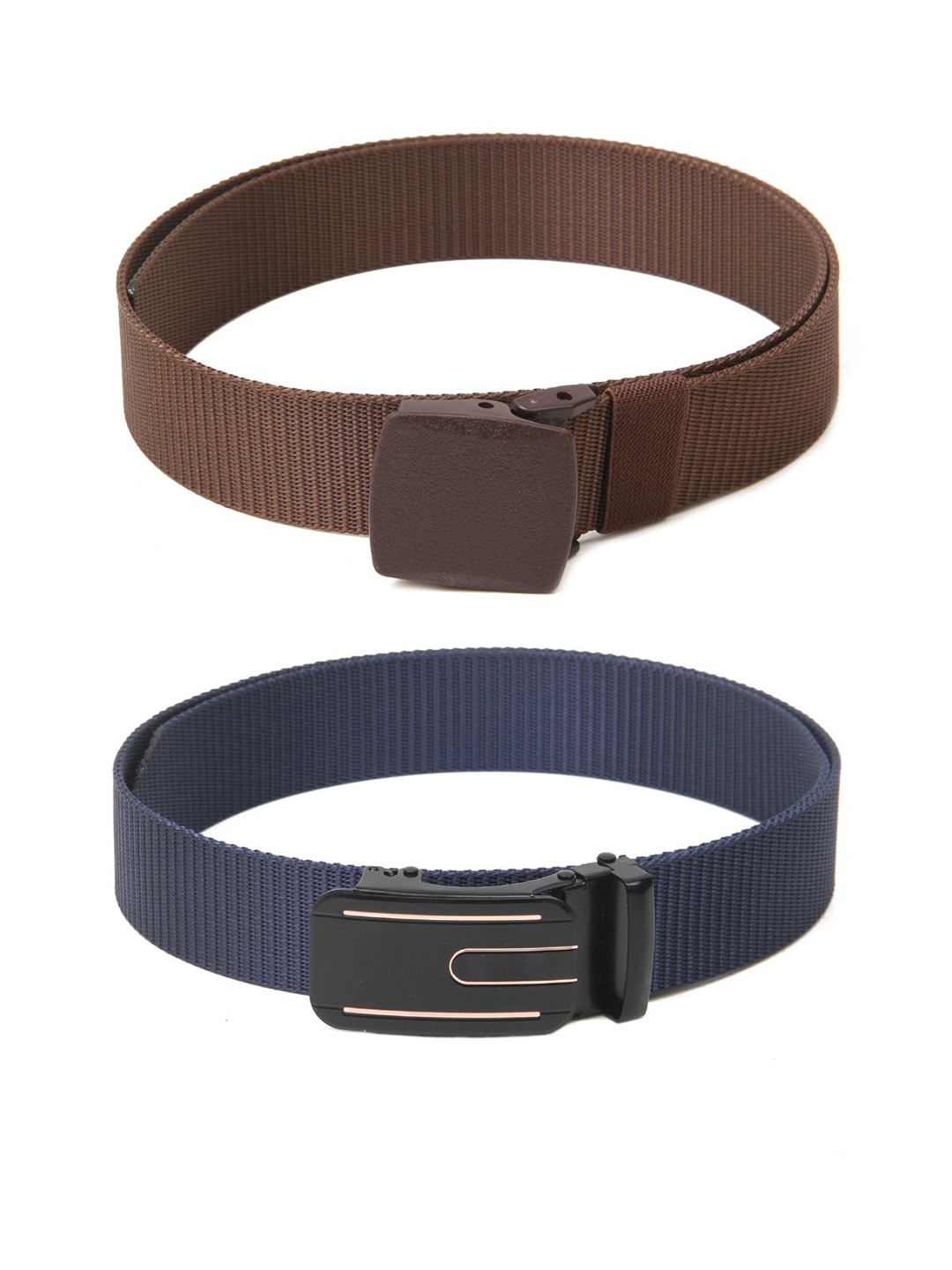 

Calvadoss Girls Set Of 2 Textured Canvas Belt, Brown
