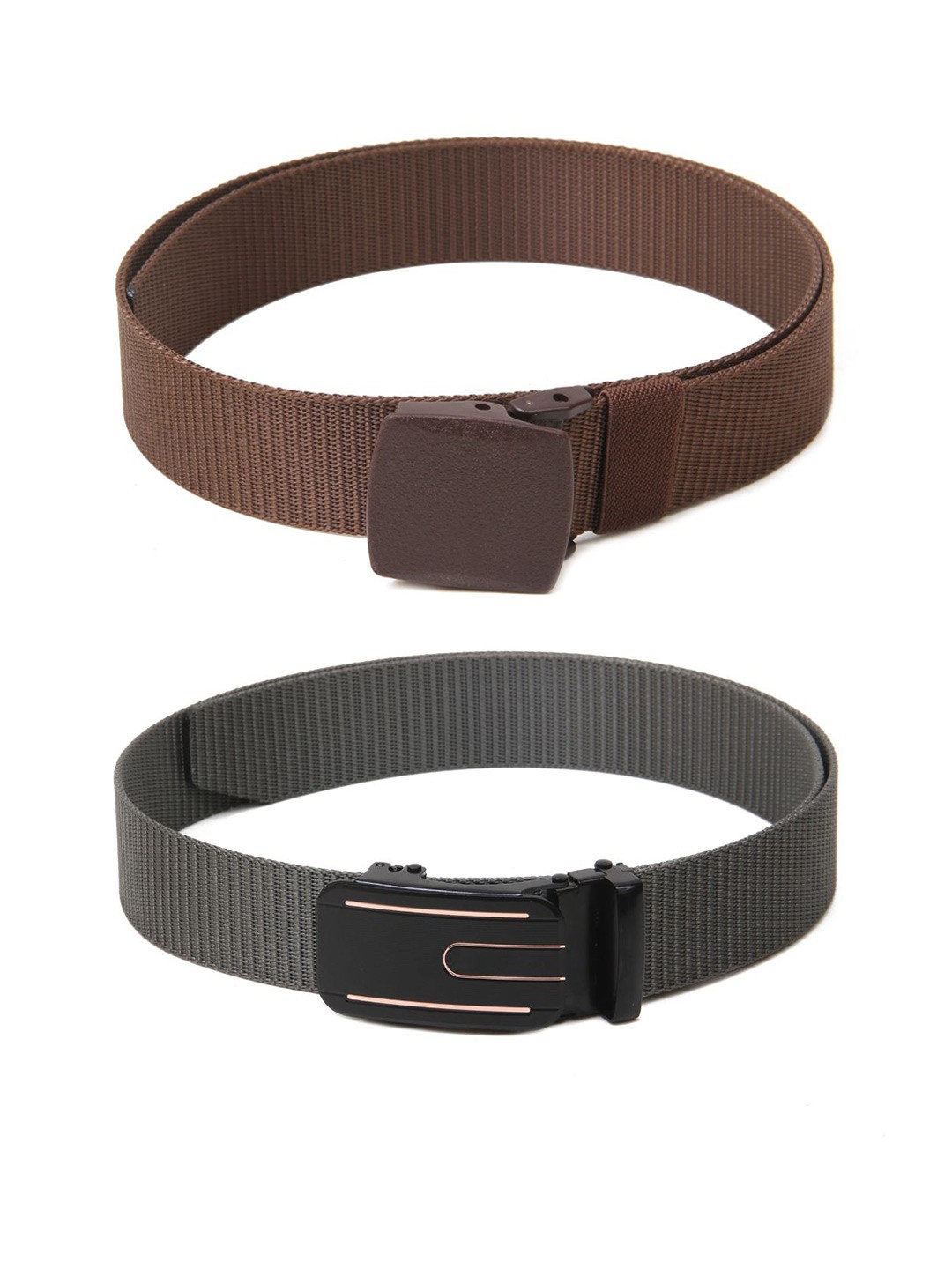 

Calvadoss Girls Set of 2 Textured Belts, Brown