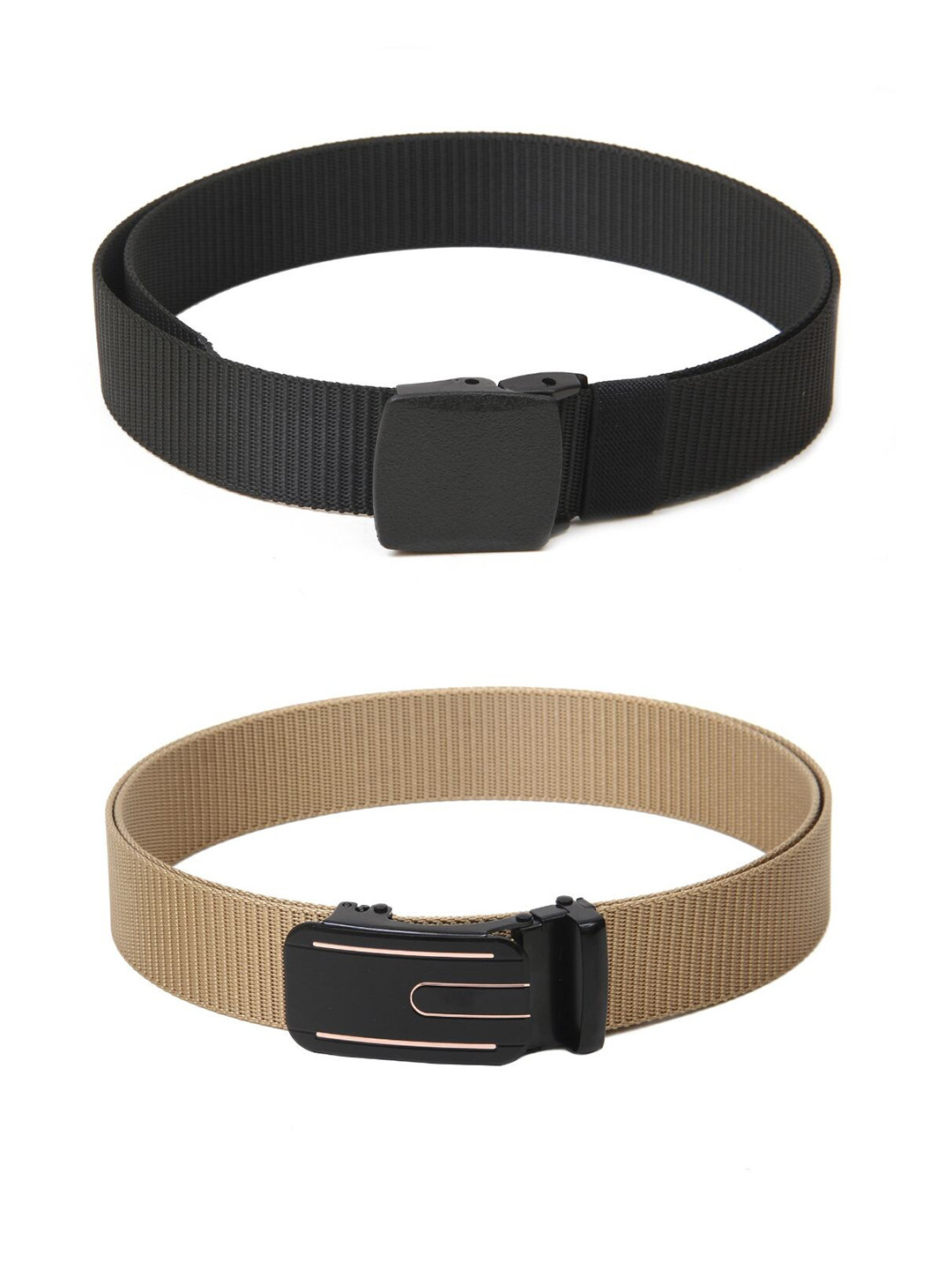 

Calvadoss Girls Set Of 2 Textured Wide Belts, Black