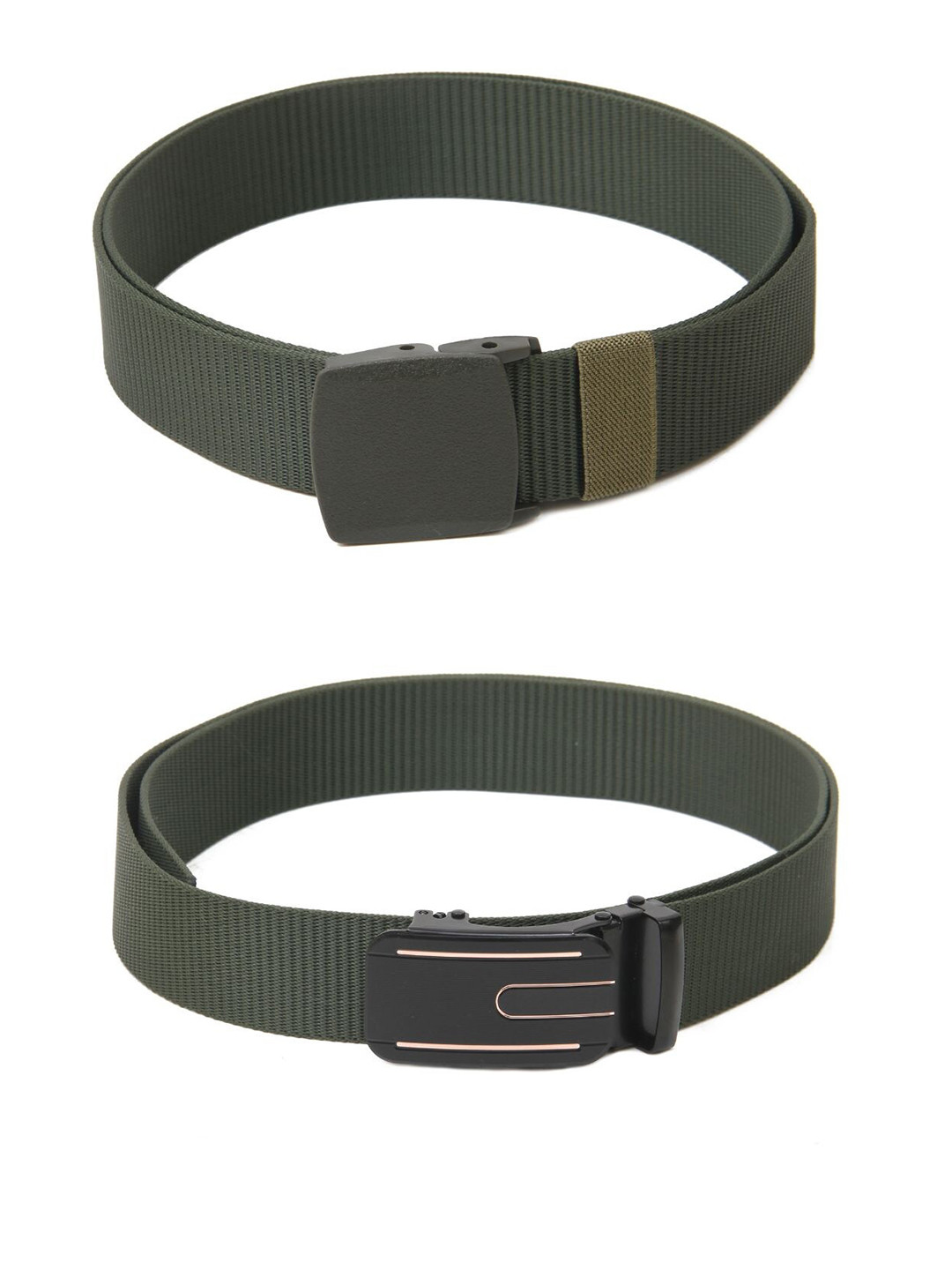 

Calvadoss Girls Set of 2 Textured Belts, Green