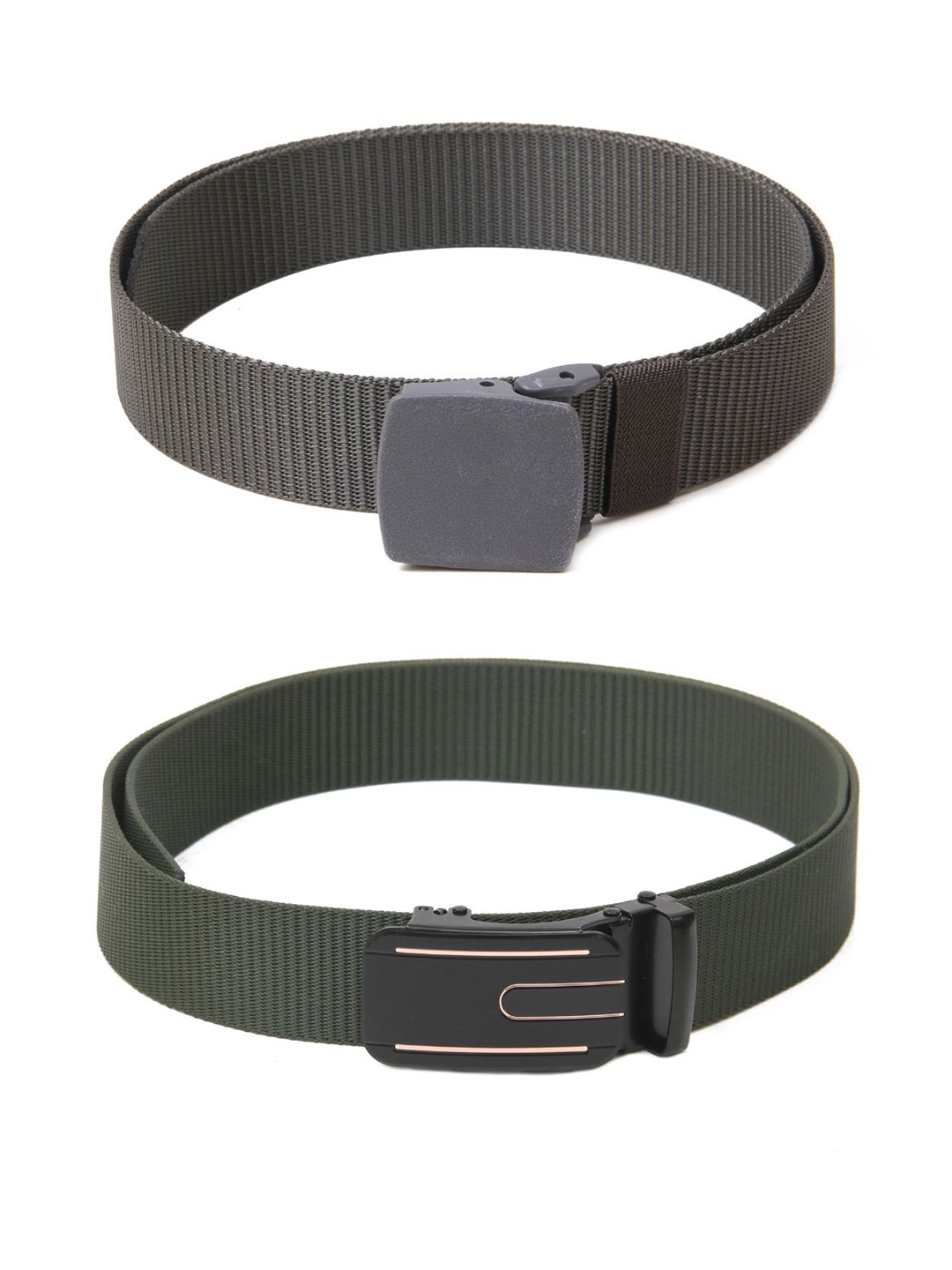 

Calvadoss Girls Set Of 2 Textured Canvas Belt, Grey