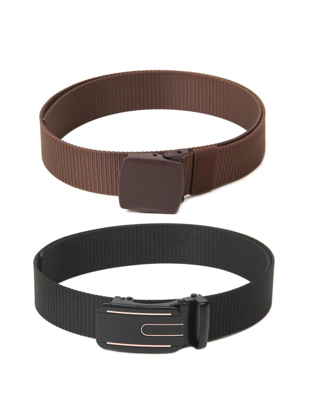 

Calvadoss Girls Set of 2 Textured Belts, Brown