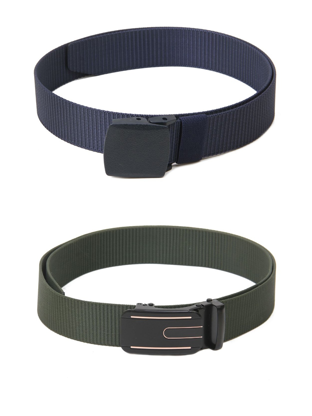 

Calvadoss Girls Set Of 2 Textured Canvas Belt, Navy blue