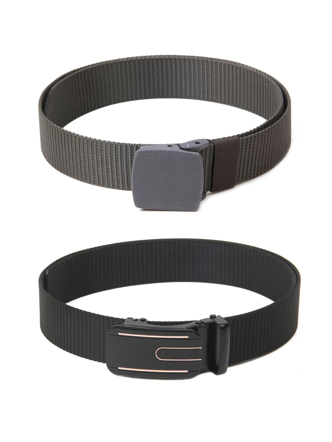 

Calvadoss Girls Set of 2 Textured Belts, Grey