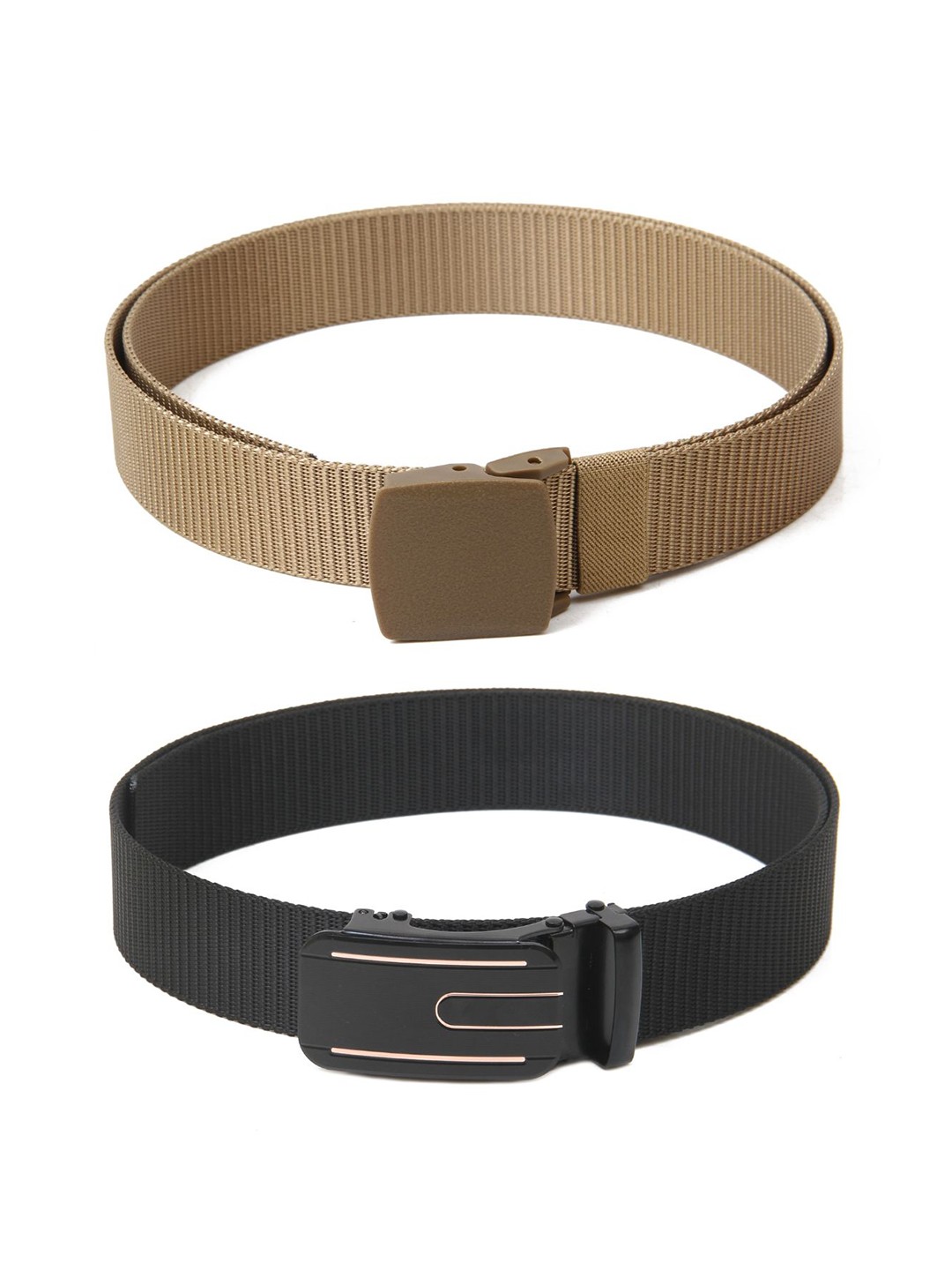 

Calvadoss Girls Set of 2 Textured Belts, Beige