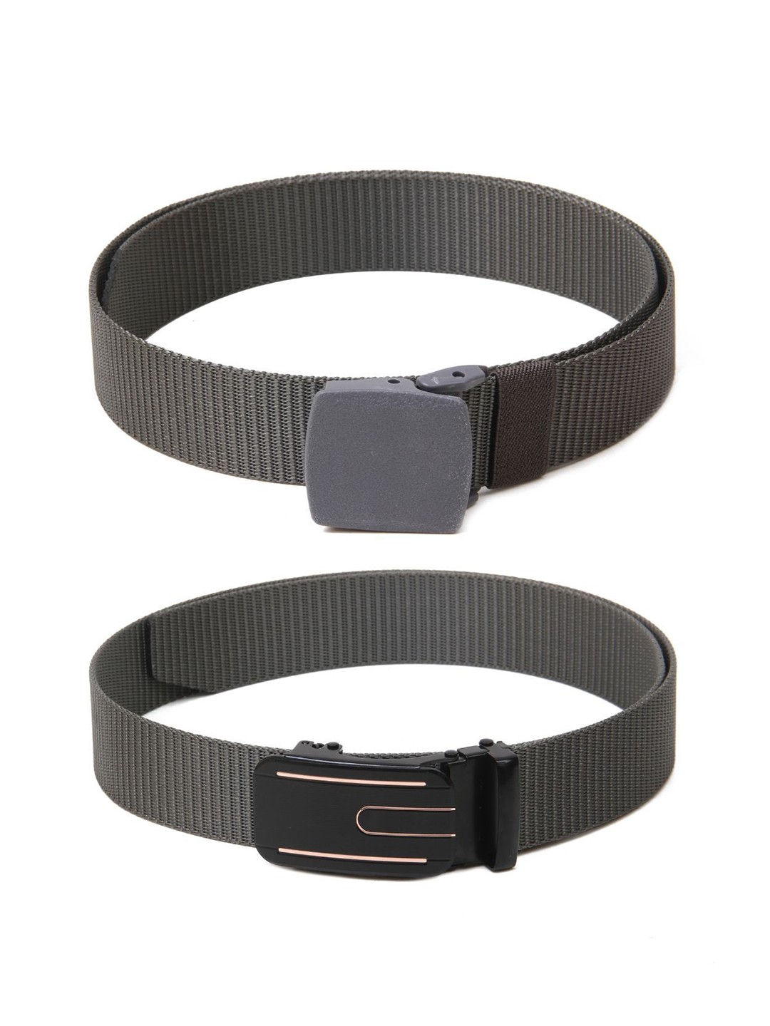 

Calvadoss Girls Textured Set Of 2 Belts, Grey