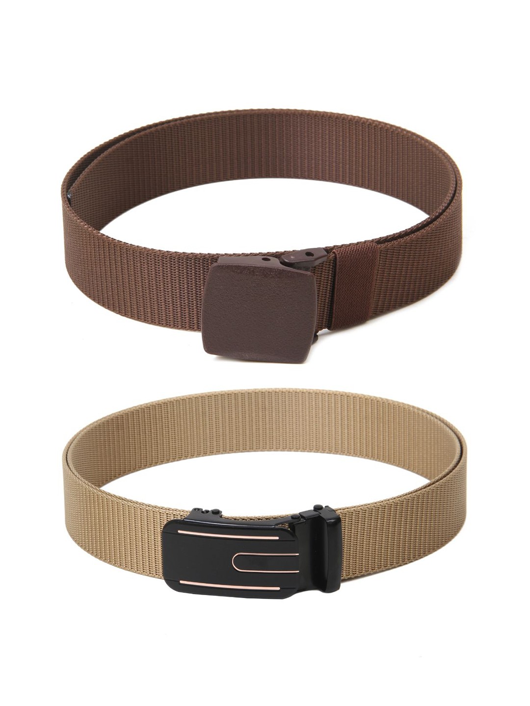 

Calvadoss Girls Set Of 2 Textured Canvas Belt, Brown