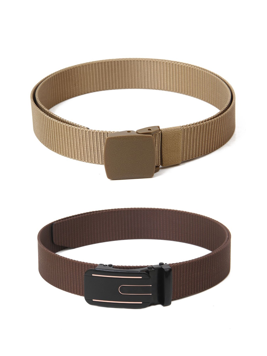 

Calvadoss Girls Set of 2 Textured Belts, Beige