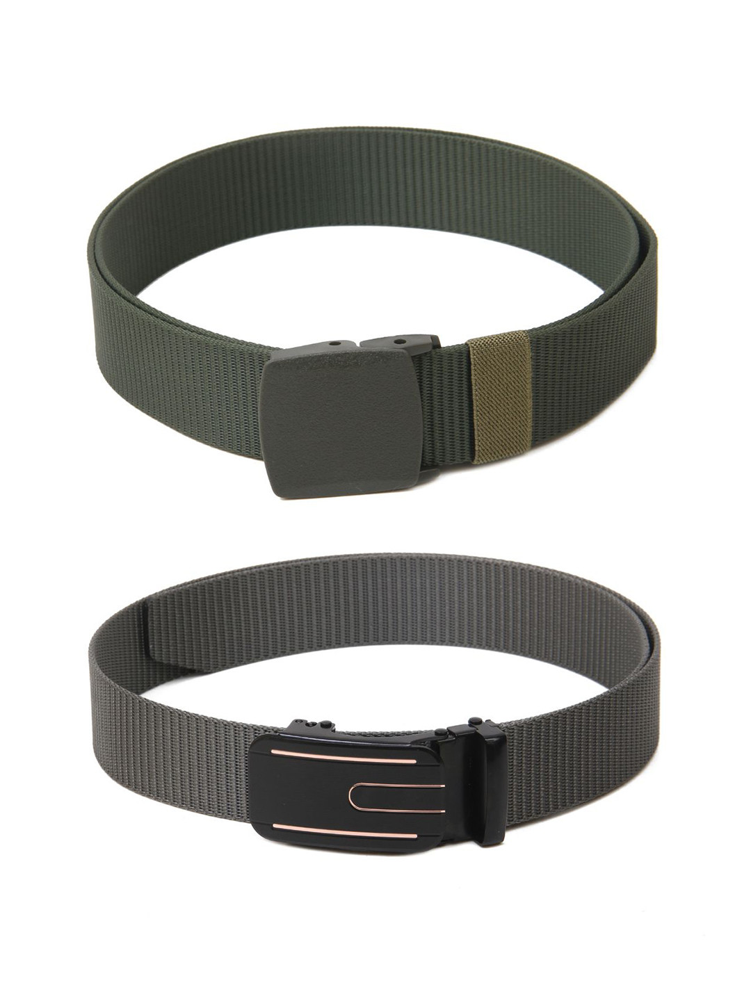 

Calvadoss Girls Set Of 2 Textured Wide Belts, Green