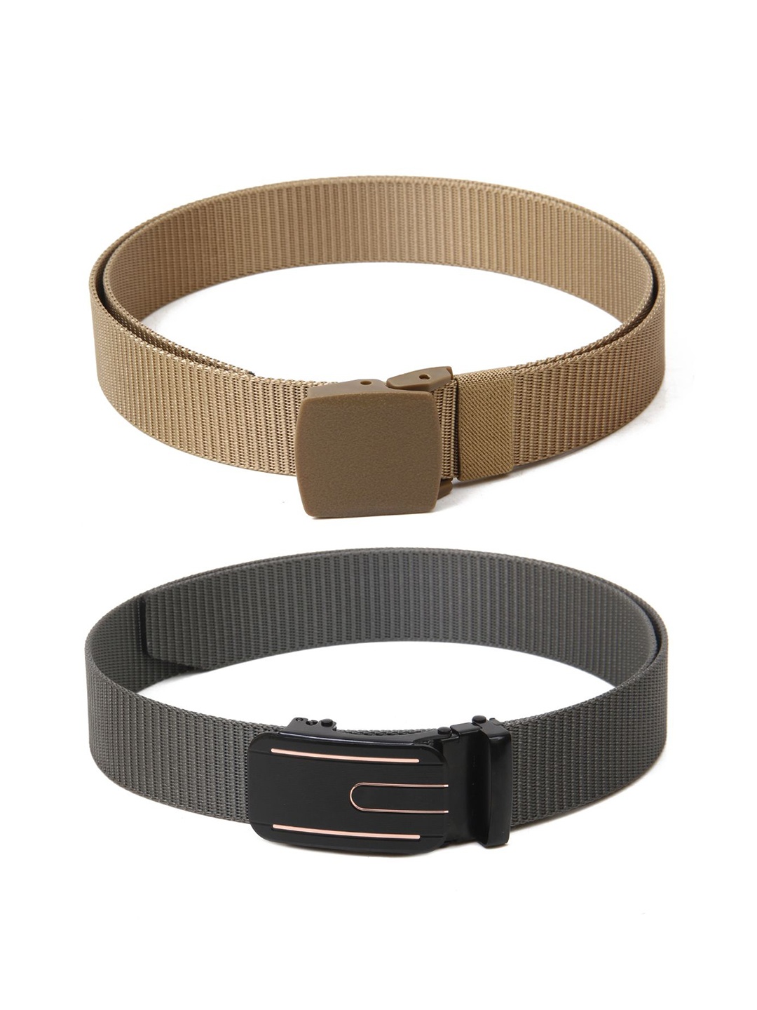 

Calvadoss Girls Set Of 2 Textured Canvas Belt, Beige